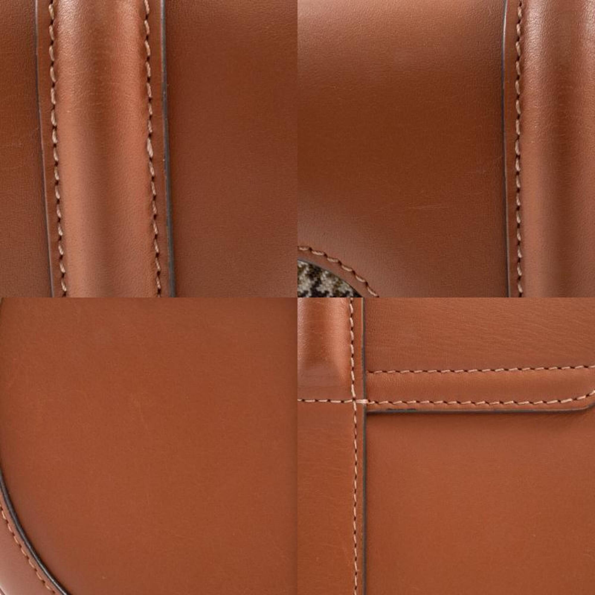 Celine Celine Shoulder Bag for Women, Small Buzas 16 (Seize), Tan, Textile Houndstooth Pattern Size ONE SIZE - 17 Thumbnail