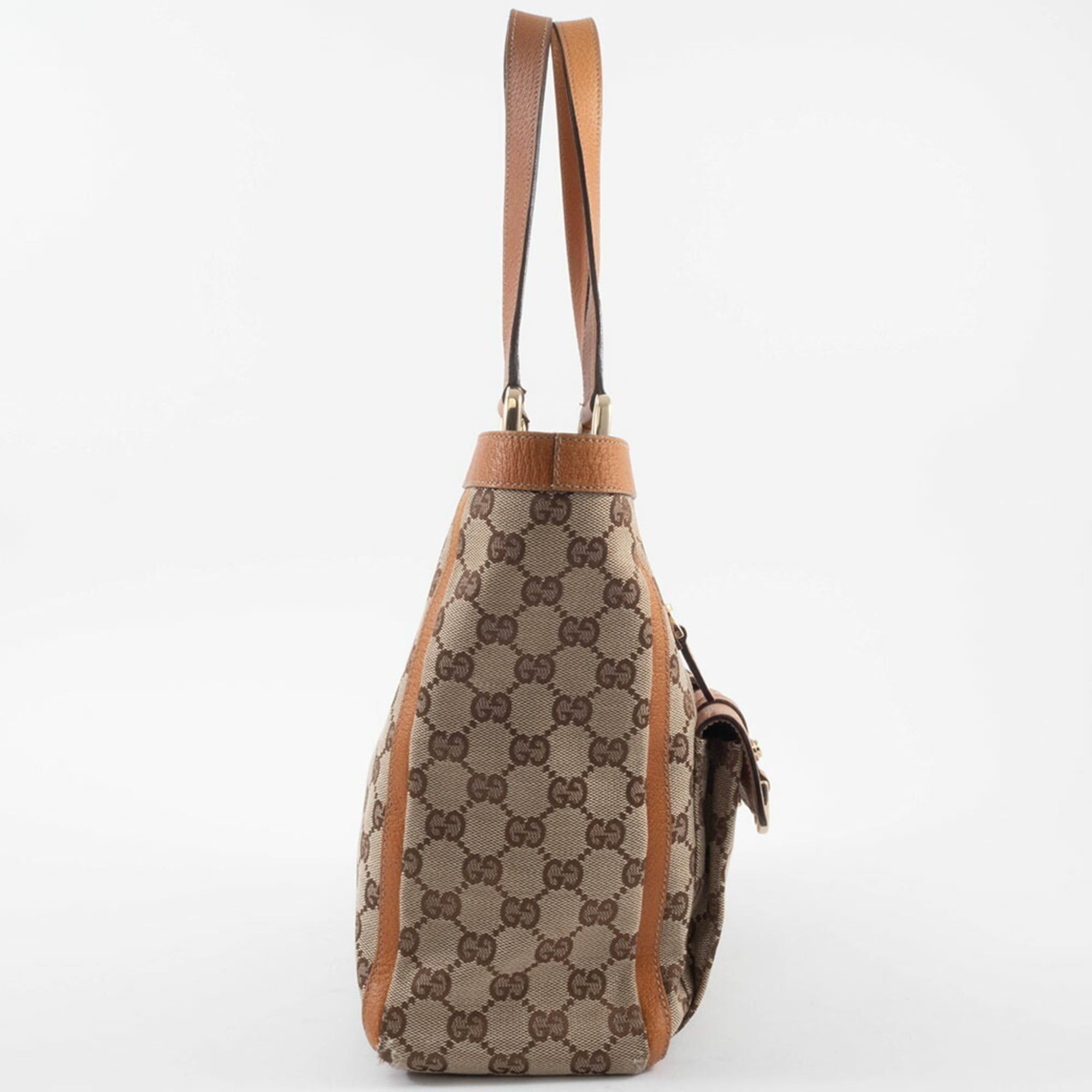 Gucci Gucci Abbey Tote Bag 146247 GG Canvas Leather Beige Brown Women's Size ONE SIZE - 3 Thumbnail