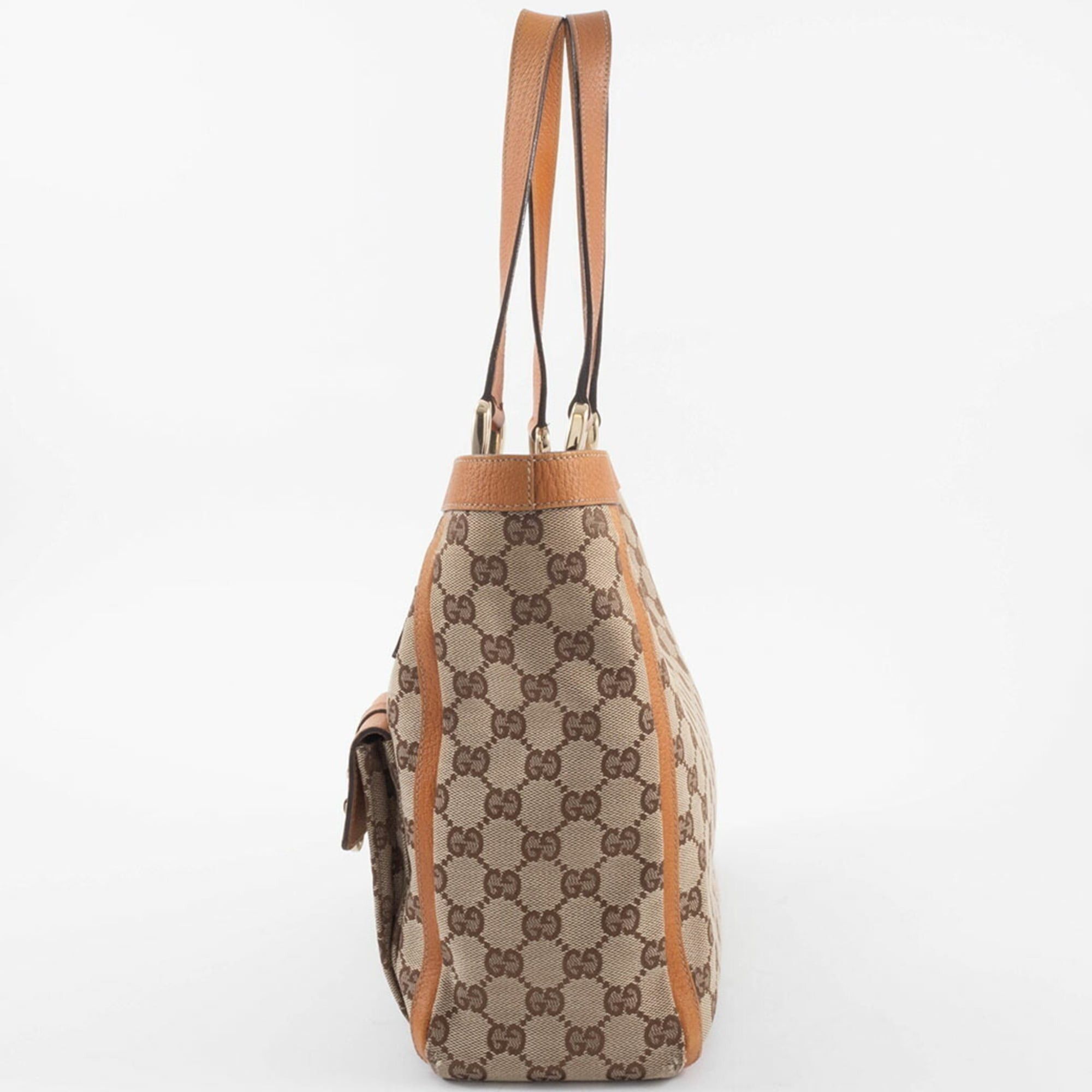 Gucci Gucci Abbey Tote Bag 146247 GG Canvas Leather Beige Brown Women's Size ONE SIZE - 4 Thumbnail