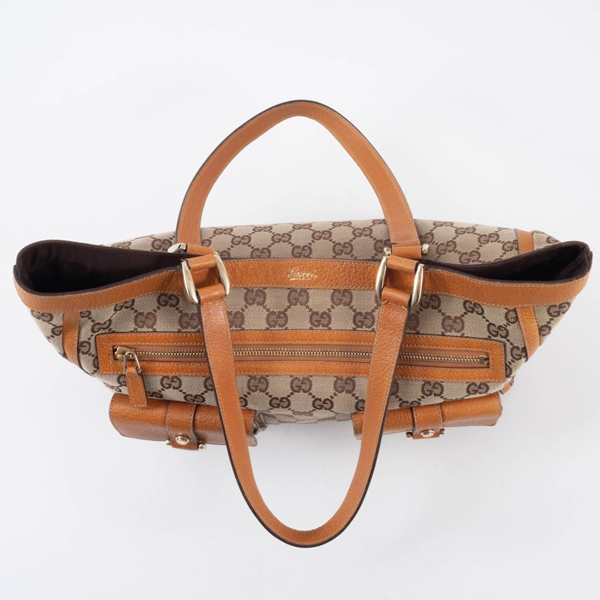 Gucci Gucci Abbey Tote Bag 146247 GG Canvas Leather Beige Brown Women's Size ONE SIZE - 5 Thumbnail