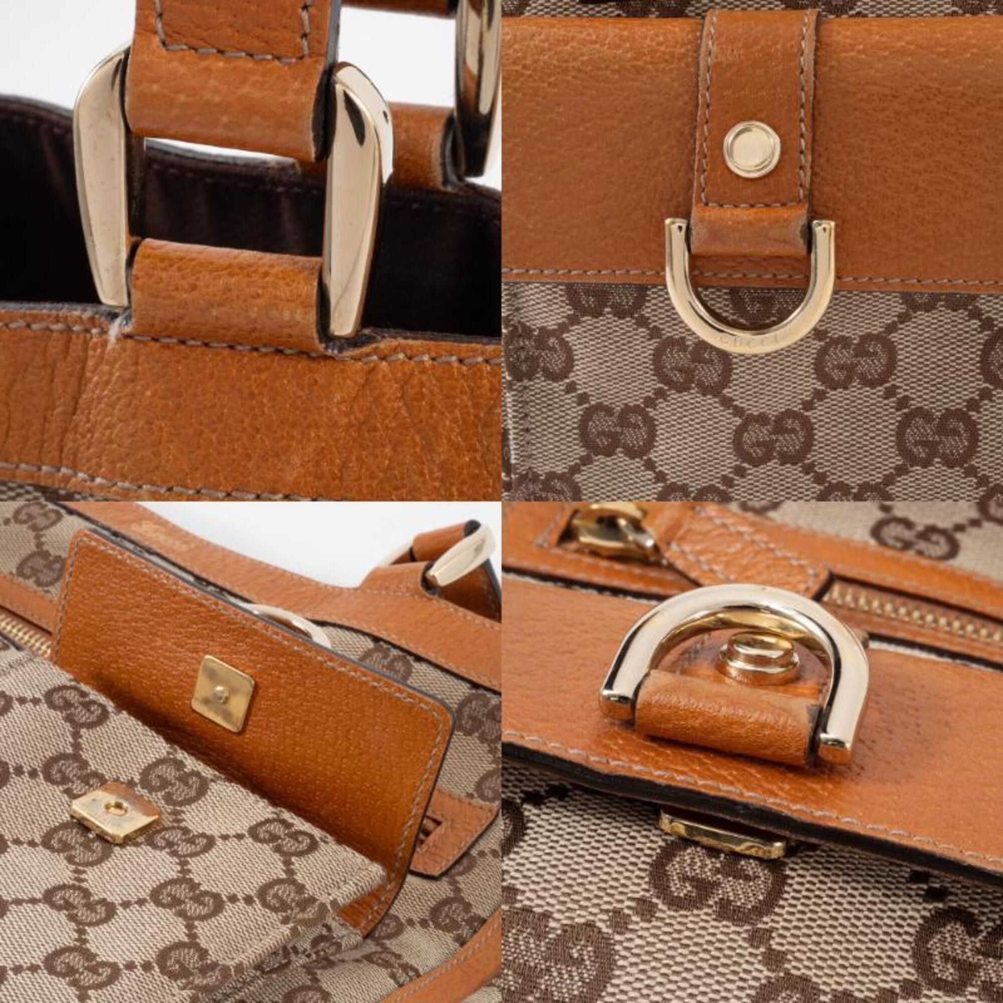 Gucci Gucci Abbey Tote Bag 146247 GG Canvas Leather Beige Brown Women's Size ONE SIZE - 17 Thumbnail