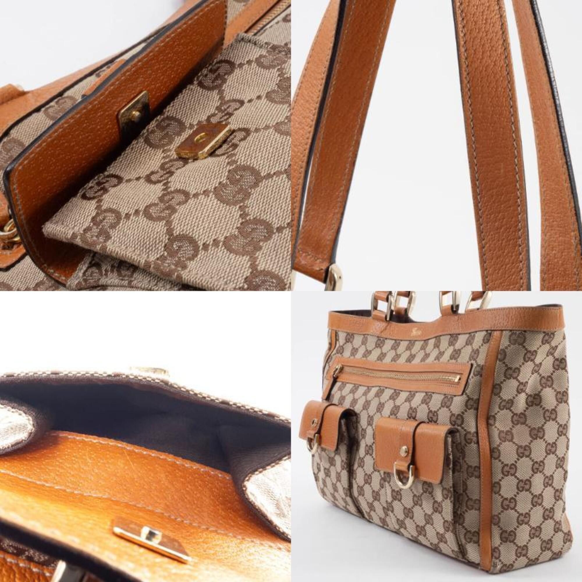 Gucci Gucci Abbey Tote Bag 146247 GG Canvas Leather Beige Brown Women's Size ONE SIZE - 19 Thumbnail