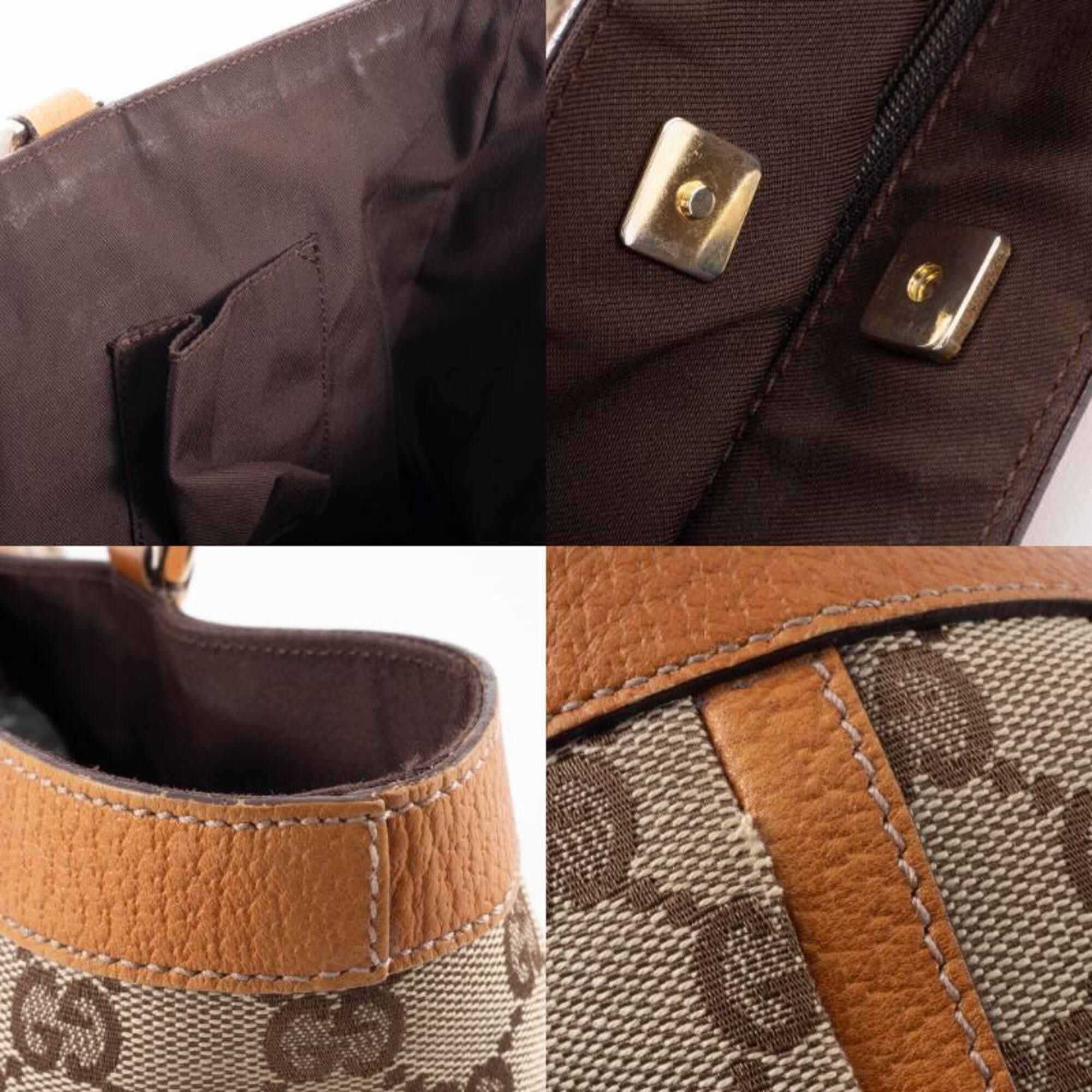 Gucci Gucci Abbey Tote Bag 146247 GG Canvas Leather Beige Brown Women's Size ONE SIZE - 15 Thumbnail
