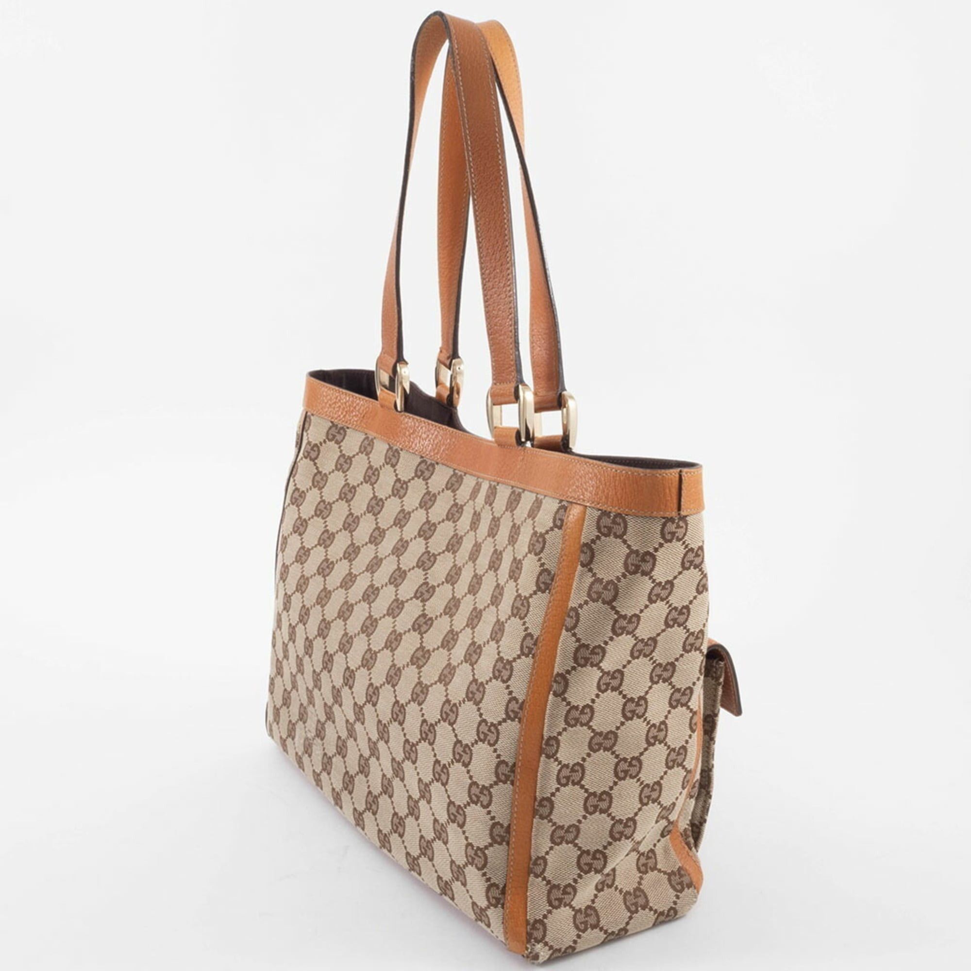 Gucci Gucci Abbey Tote Bag 146247 GG Canvas Leather Beige Brown Women's Size ONE SIZE - 8 Thumbnail