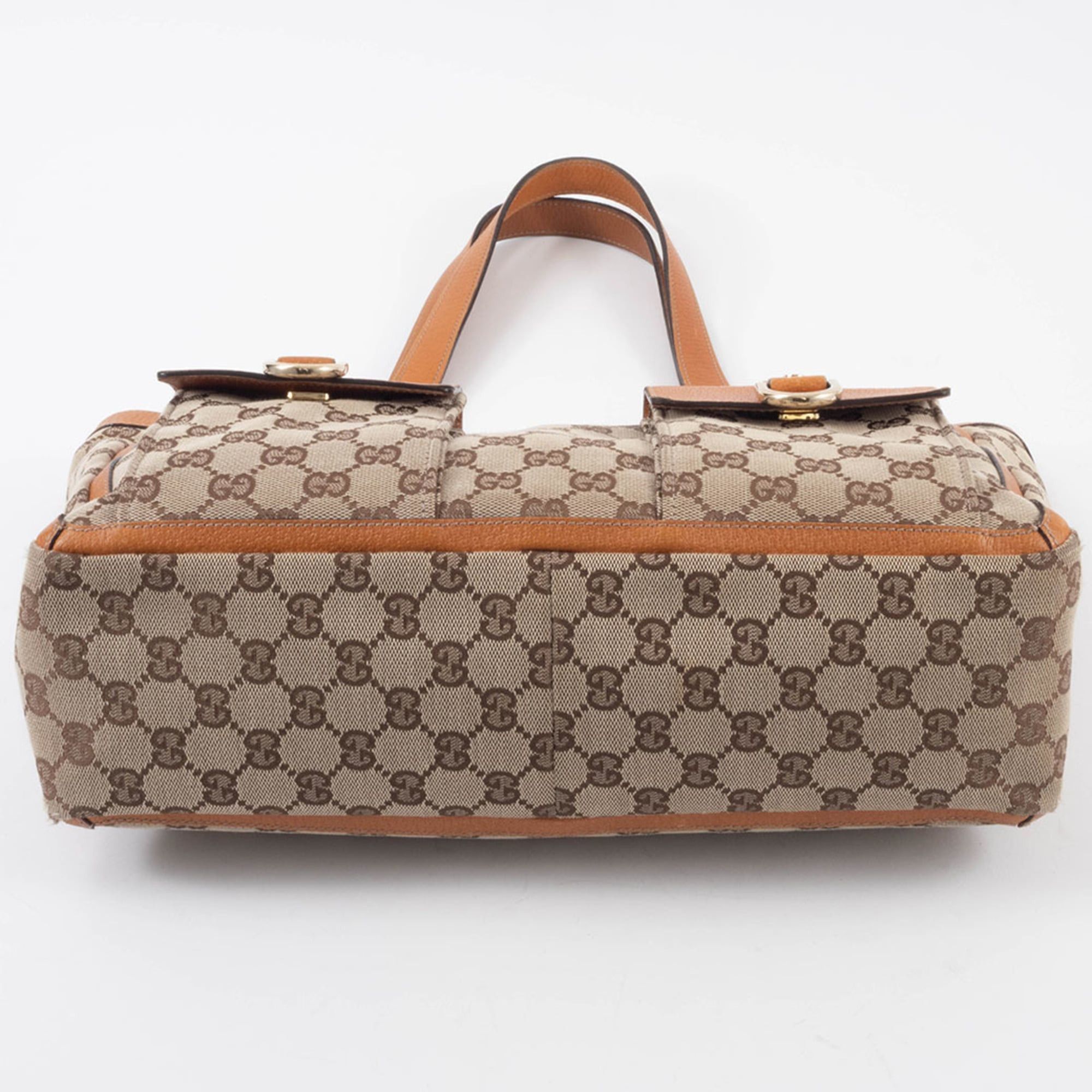 Gucci Gucci Abbey Tote Bag 146247 GG Canvas Leather Beige Brown Women's Size ONE SIZE - 6 Thumbnail