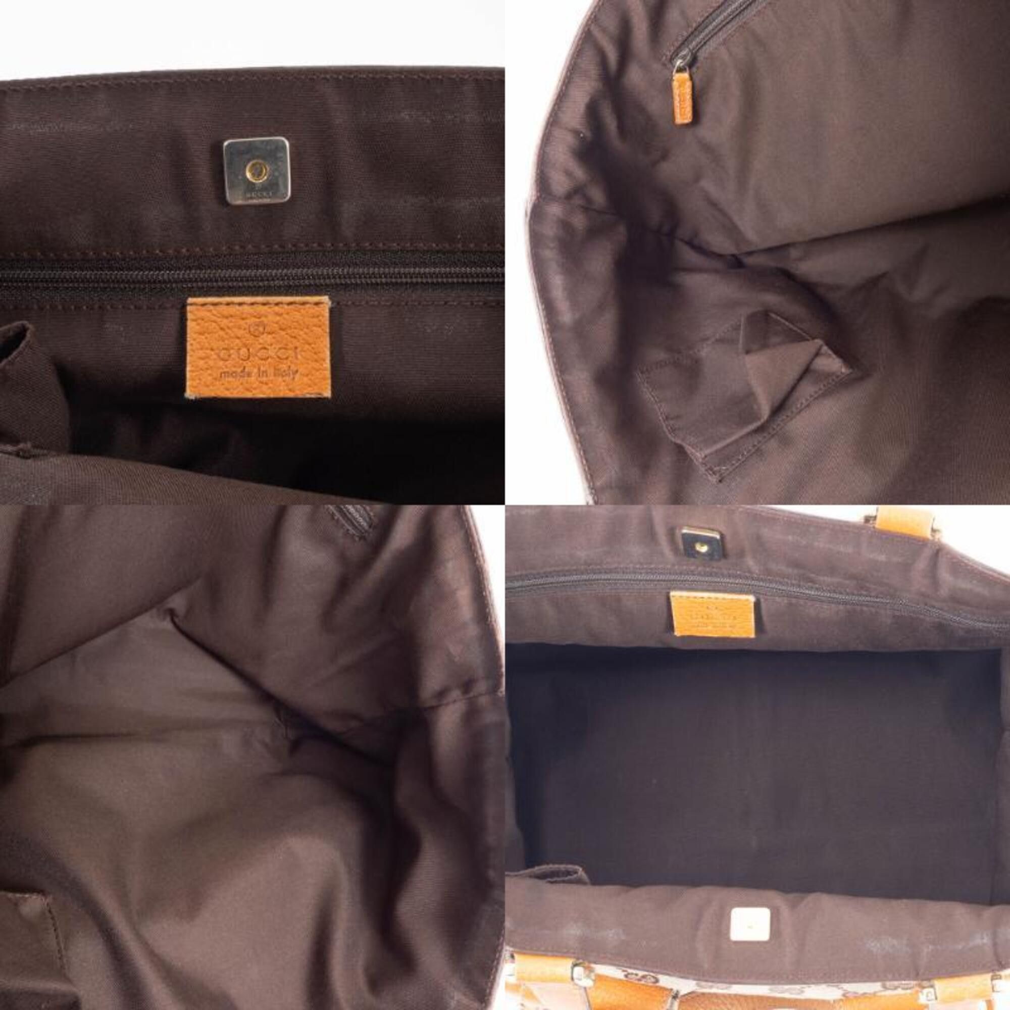 Gucci Gucci Abbey Tote Bag 146247 GG Canvas Leather Beige Brown Women's Size ONE SIZE - 14 Thumbnail
