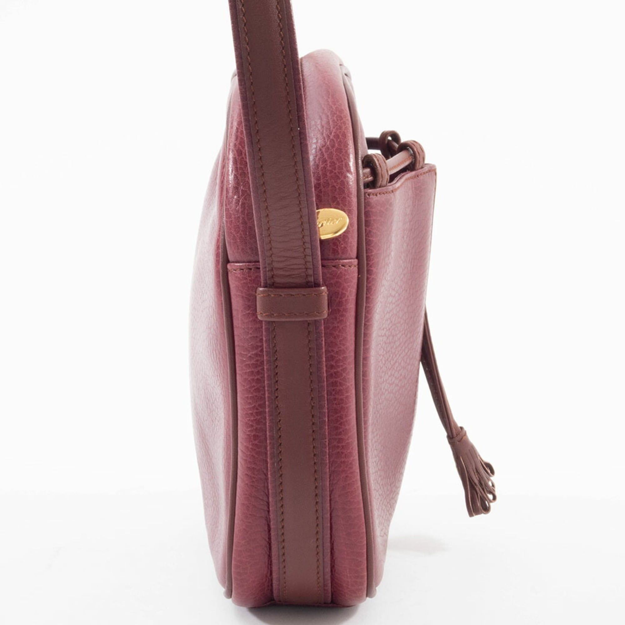 Cartier Cartier Must Line Shoulder Bag, Leather, Bordeaux, Trinity Tassel Pouch Size ONE SIZE - 3 Thumbnail