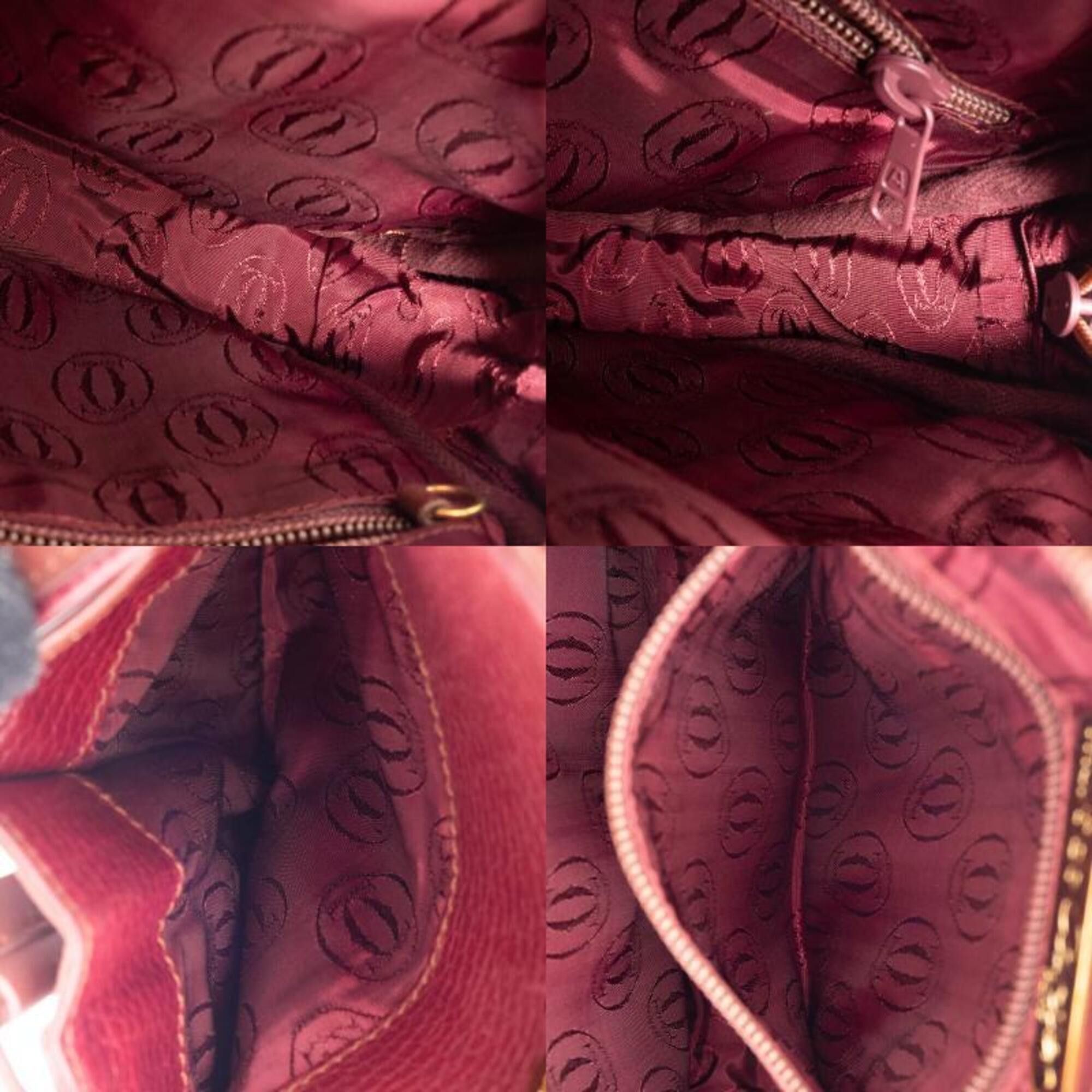 Cartier Cartier Must Line Shoulder Bag, Leather, Bordeaux, Trinity Tassel Pouch Size ONE SIZE - 13 Thumbnail