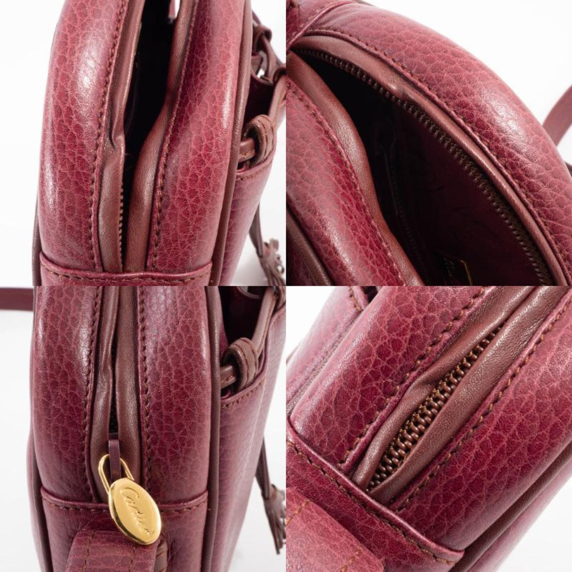 Cartier Cartier Must Line Shoulder Bag, Leather, Bordeaux, Trinity Tassel Pouch Size ONE SIZE - 14 Thumbnail