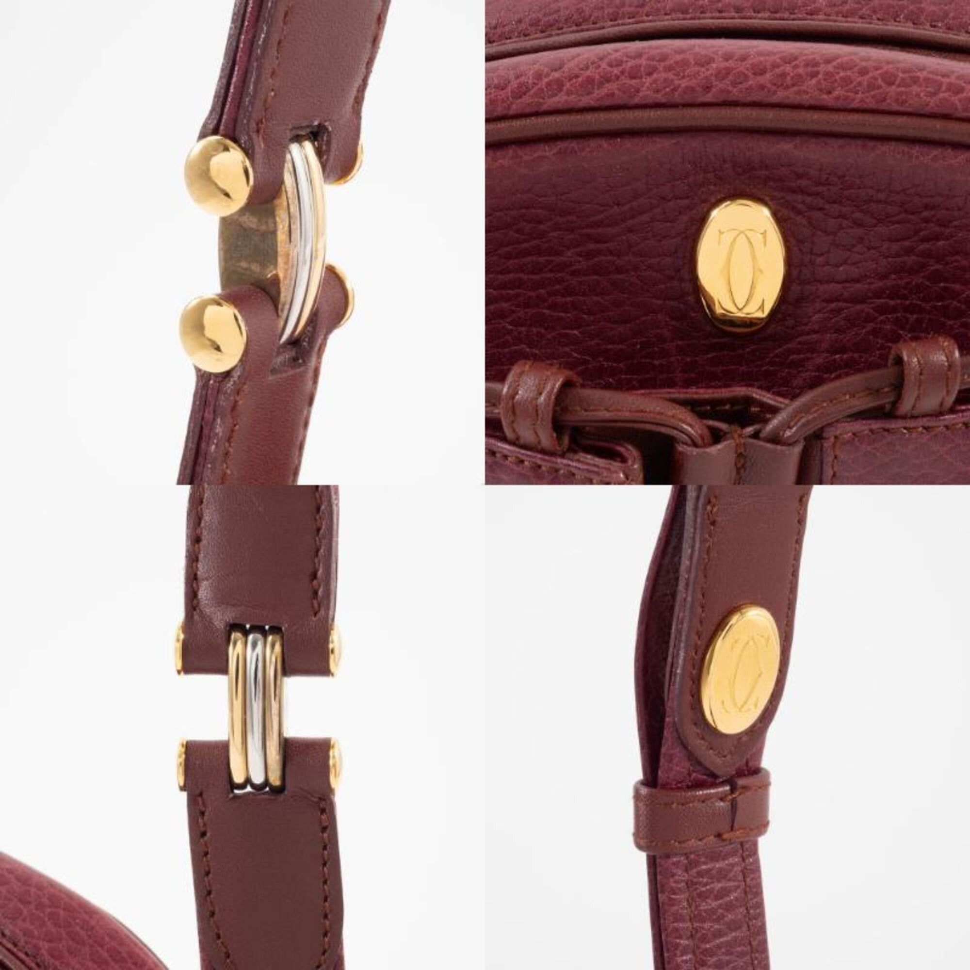 Cartier Cartier Must Line Shoulder Bag, Leather, Bordeaux, Trinity Tassel Pouch Size ONE SIZE - 16 Thumbnail