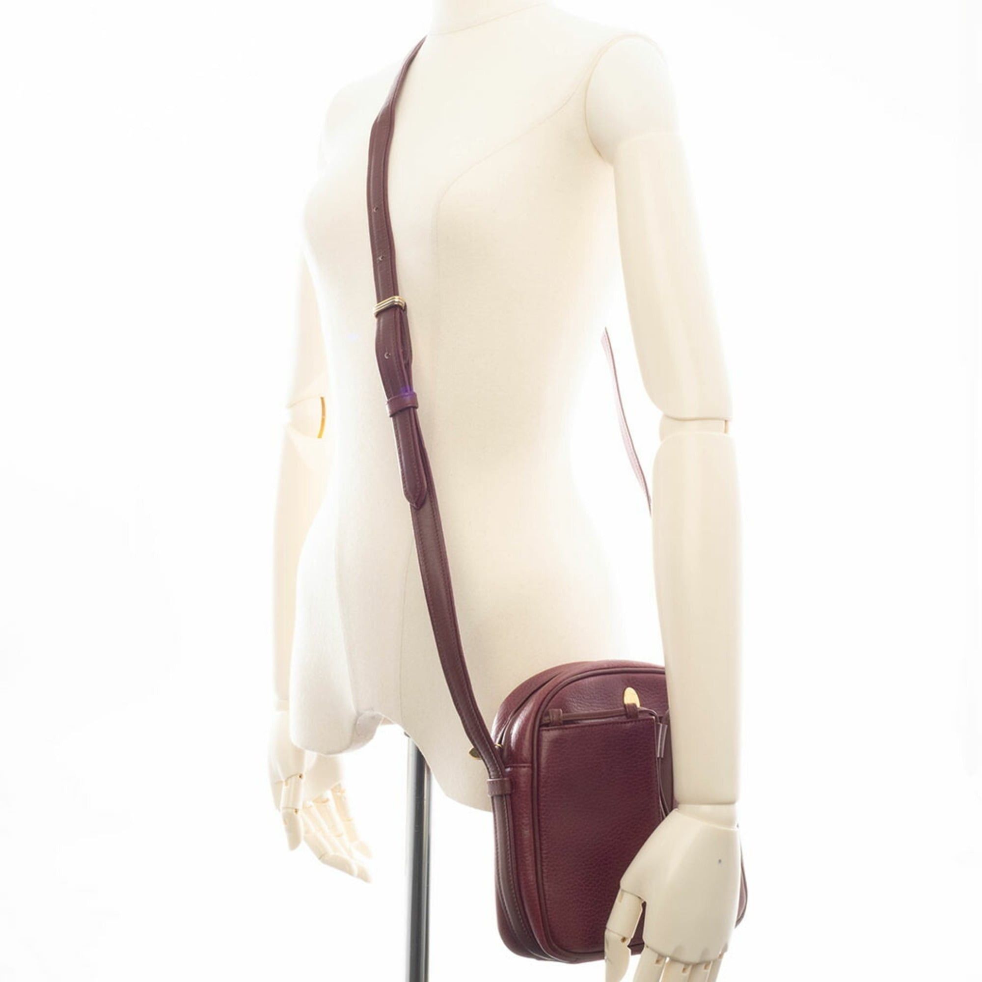 Cartier Cartier Must Line Shoulder Bag, Leather, Bordeaux, Trinity Tassel Pouch Size ONE SIZE - 10 Thumbnail