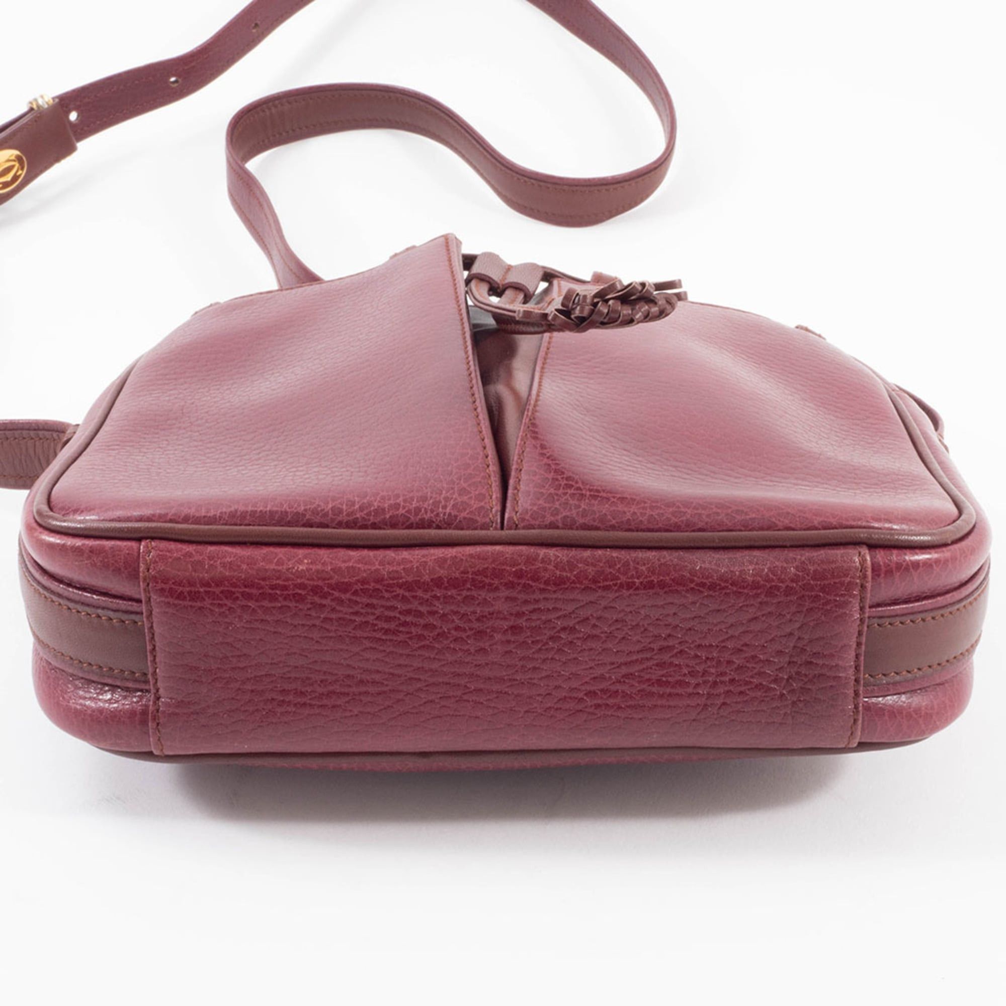 Cartier Cartier Must Line Shoulder Bag, Leather, Bordeaux, Trinity Tassel Pouch Size ONE SIZE - 6 Thumbnail