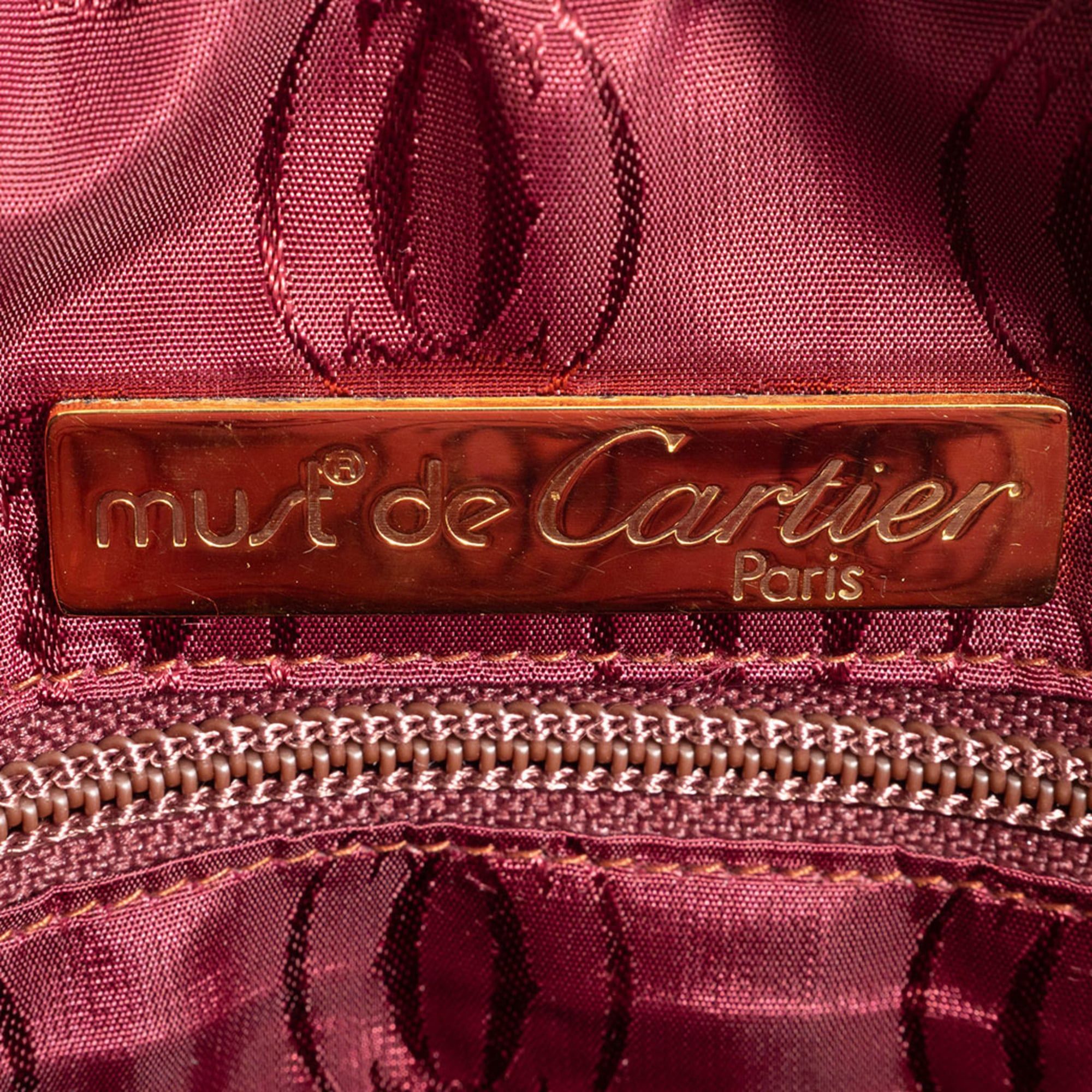 Cartier Cartier Must Line Shoulder Bag, Leather, Bordeaux, Trinity Tassel Pouch Size ONE SIZE - 11 Thumbnail
