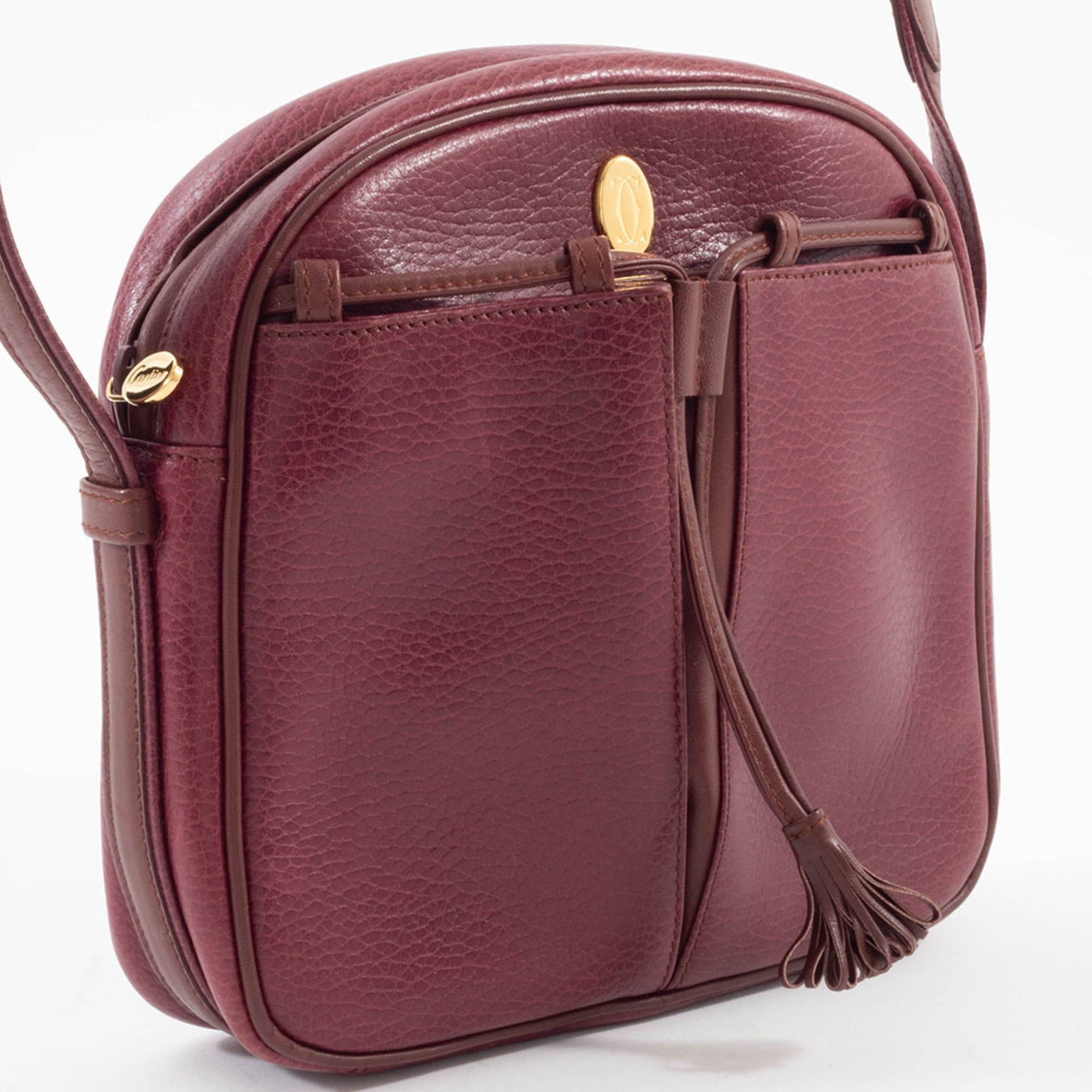 Cartier Cartier Must Line Shoulder Bag, Leather, Bordeaux, Trinity Tassel Pouch Size ONE SIZE - 7 Thumbnail