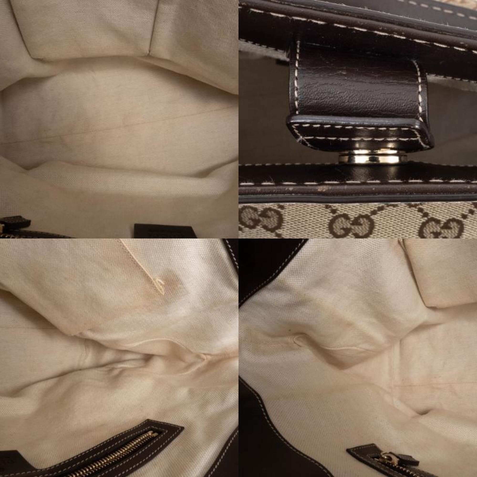 Gucci Gucci Mayfair handbag 257061 GG canvas leather beige brown Sherry line Princy Size ONE SIZE - 14 Thumbnail