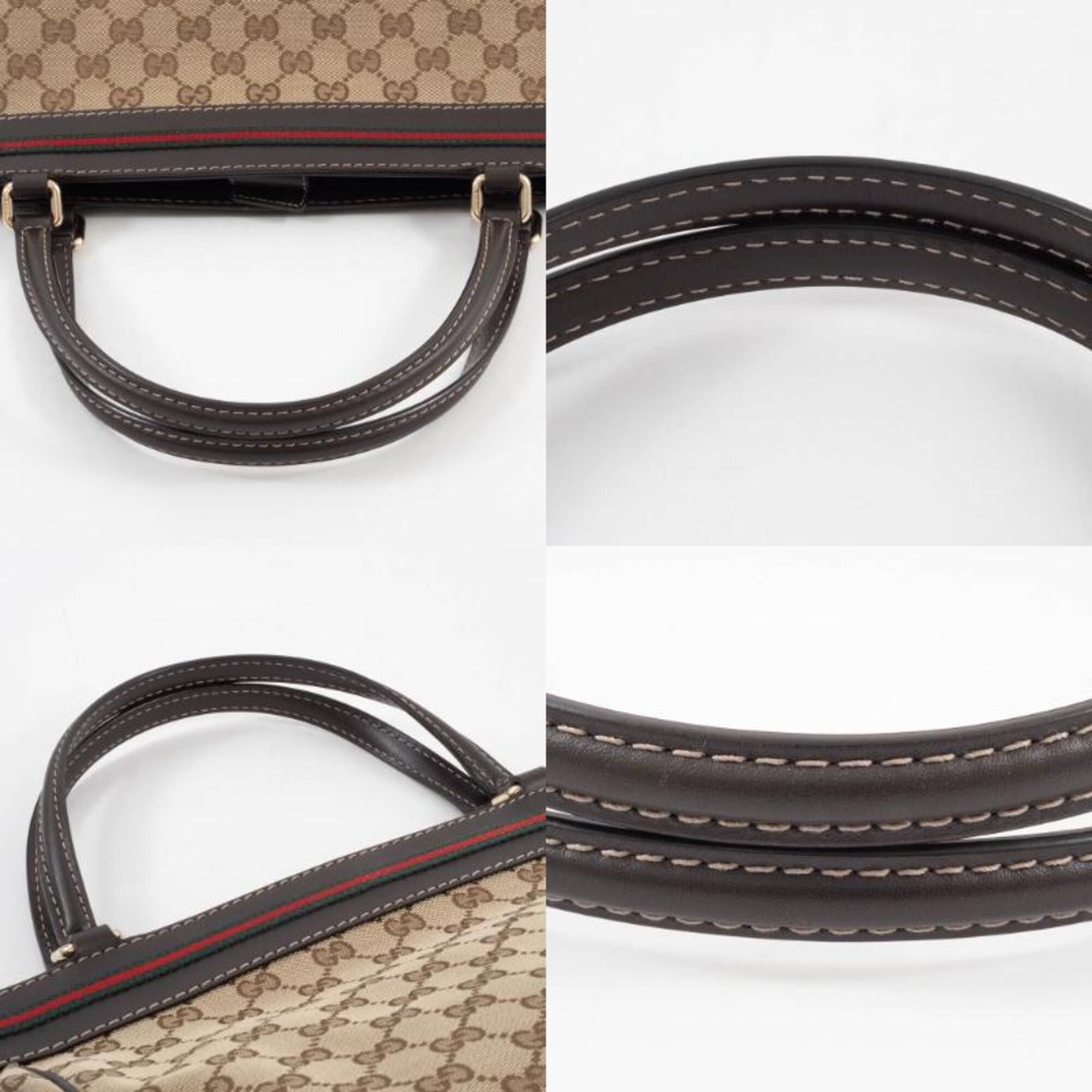 Gucci Gucci Mayfair handbag 257061 GG canvas leather beige brown Sherry line Princy Size ONE SIZE - 19 Thumbnail
