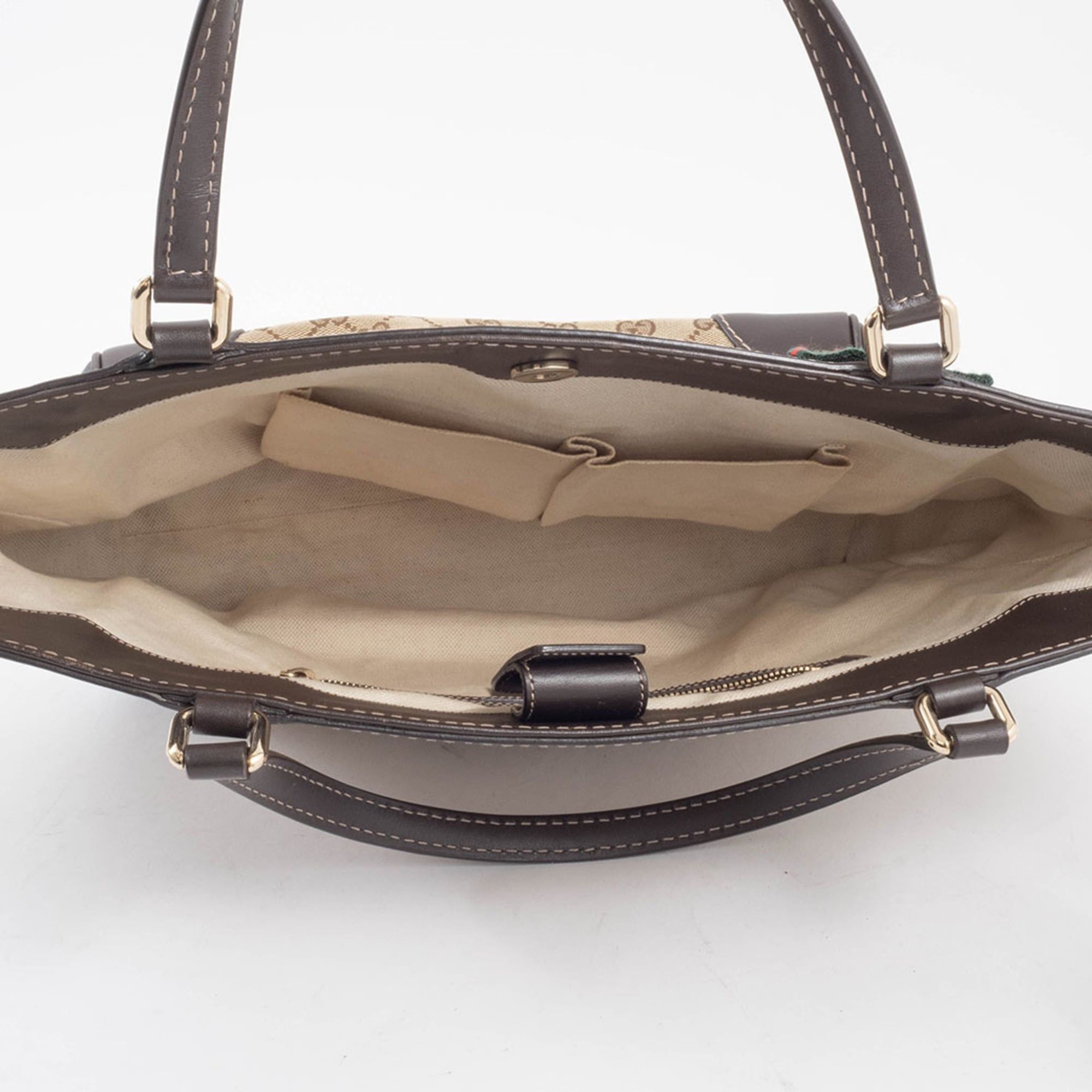 Gucci Gucci Mayfair handbag 257061 GG canvas leather beige brown Sherry line Princy Size ONE SIZE - 13 Thumbnail