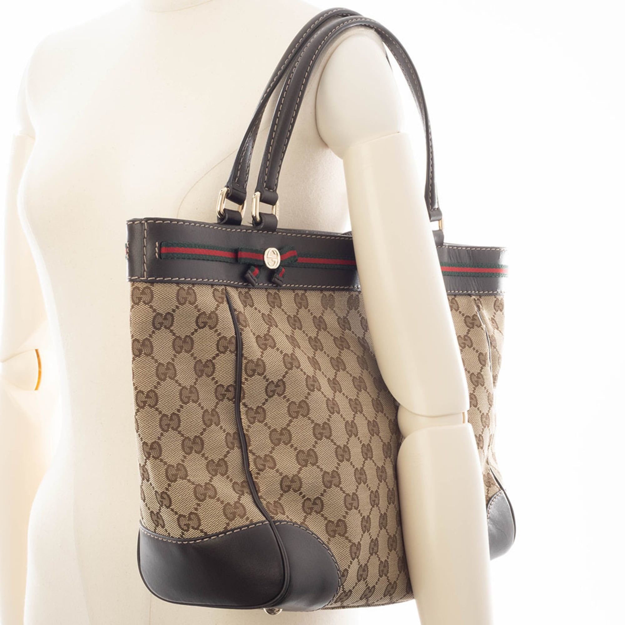 Gucci Gucci Mayfair handbag 257061 GG canvas leather beige brown Sherry line Princy Size ONE SIZE - 11 Thumbnail