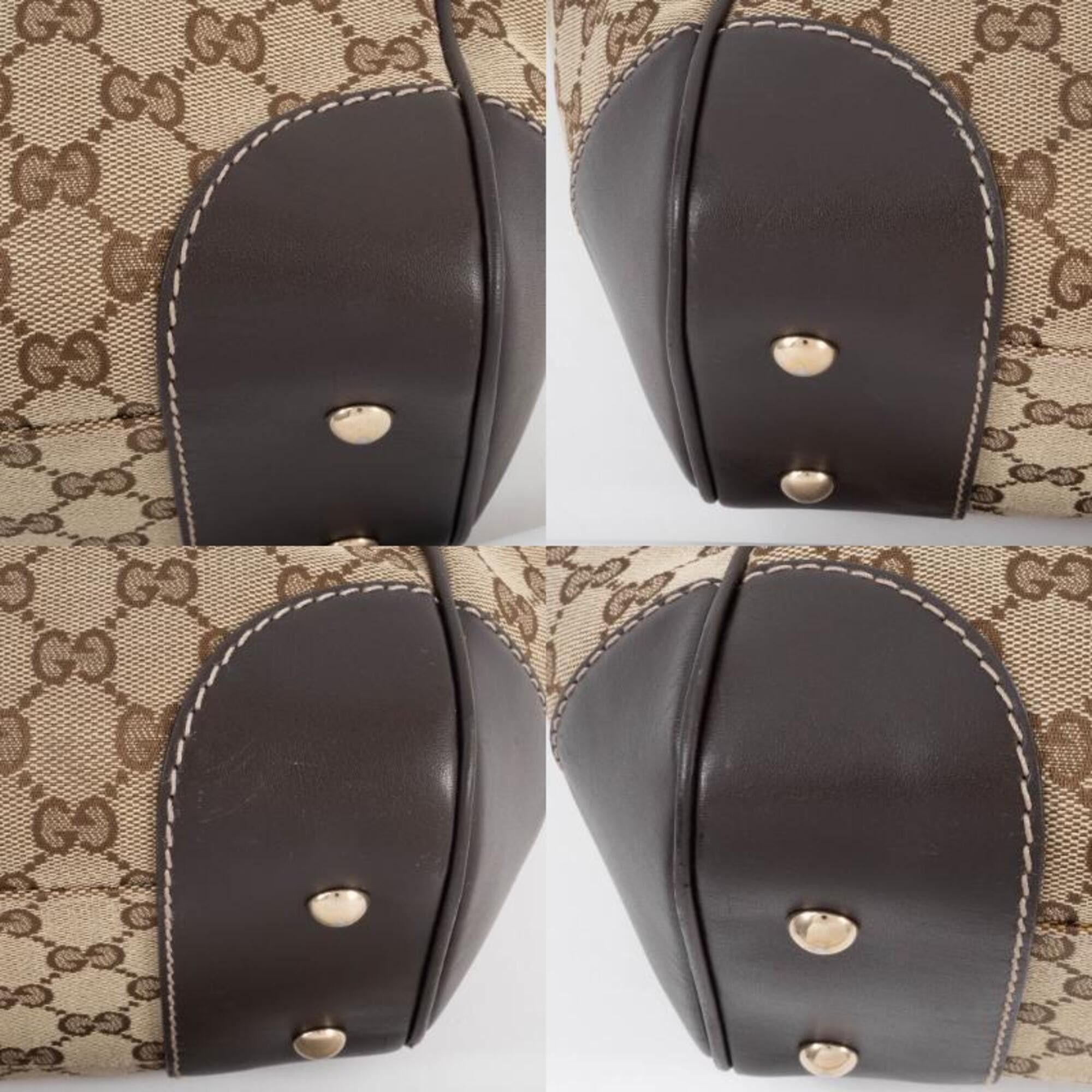 Gucci Gucci Mayfair handbag 257061 GG canvas leather beige brown Sherry line Princy Size ONE SIZE - 18 Thumbnail