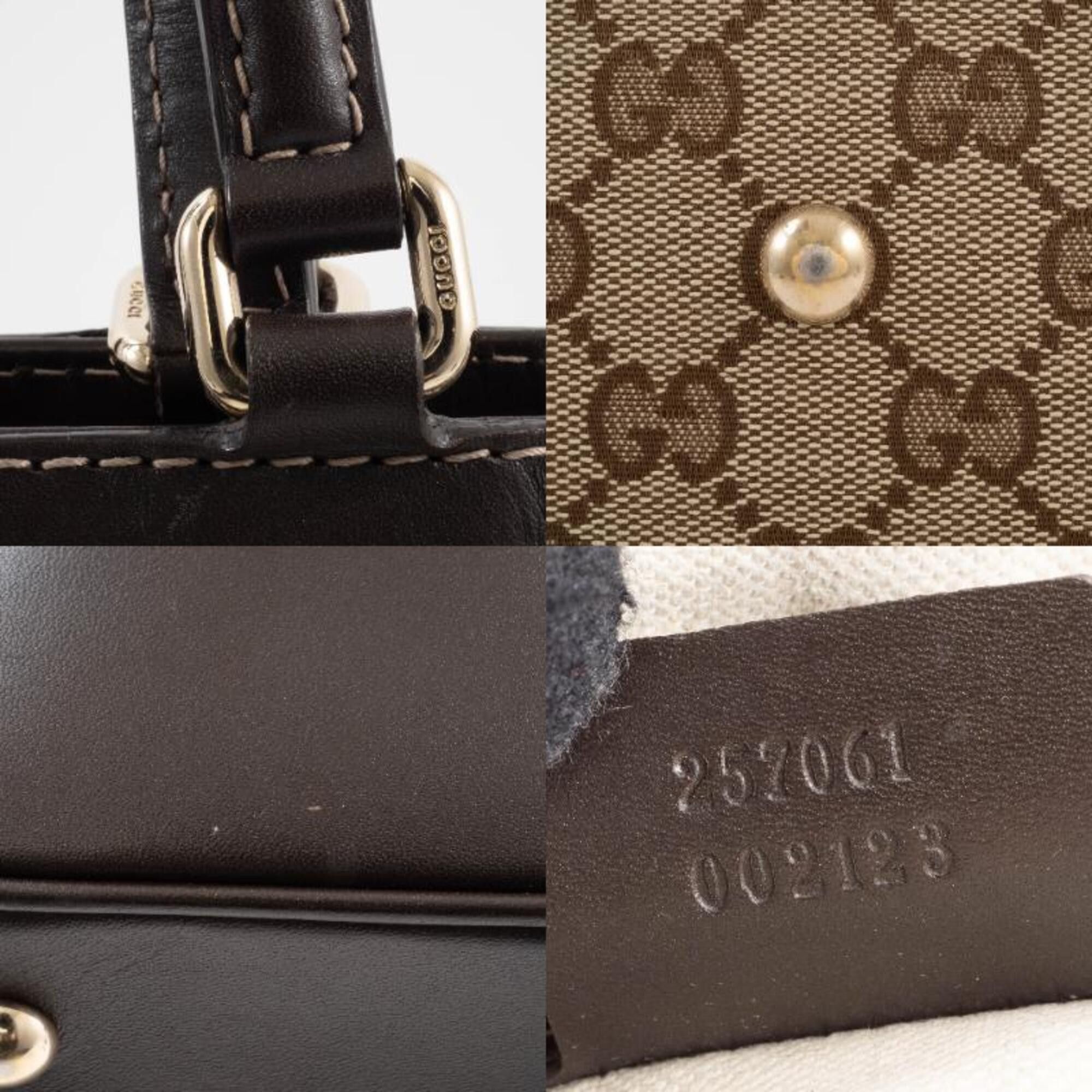 Gucci Gucci Mayfair handbag 257061 GG canvas leather beige brown Sherry line Princy Size ONE SIZE - 20 Thumbnail