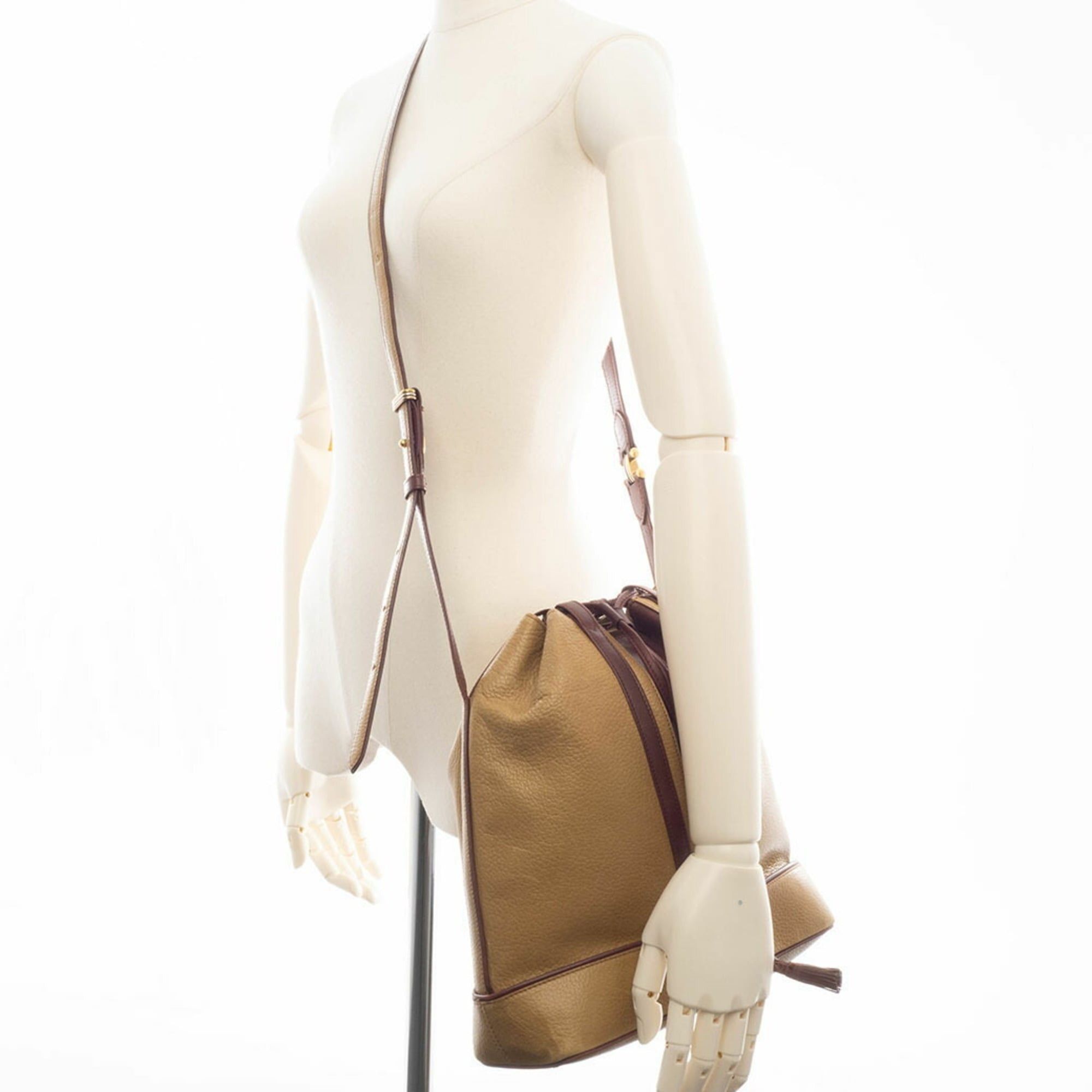 Cartier Cartier Must Line Trinity Shoulder Bag, Leather, Mustard/Bordeaux, Women's Size ONE SIZE - 10 Thumbnail