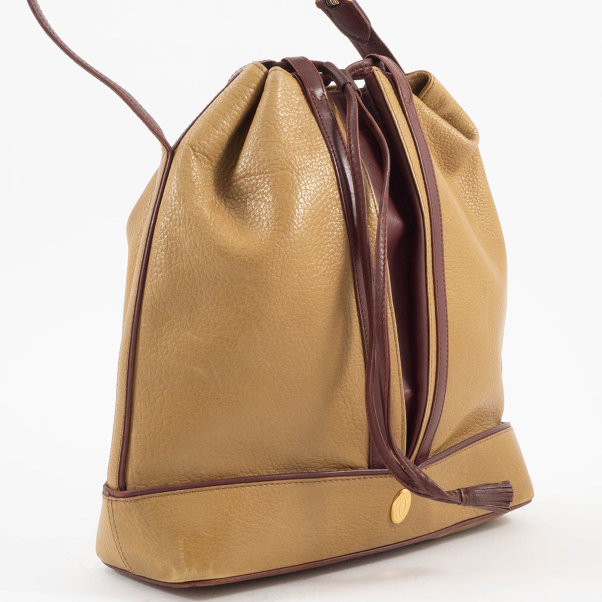 Cartier Cartier Must Line Trinity Shoulder Bag, Leather, Mustard/Bordeaux, Women's Size ONE SIZE - 7 Thumbnail