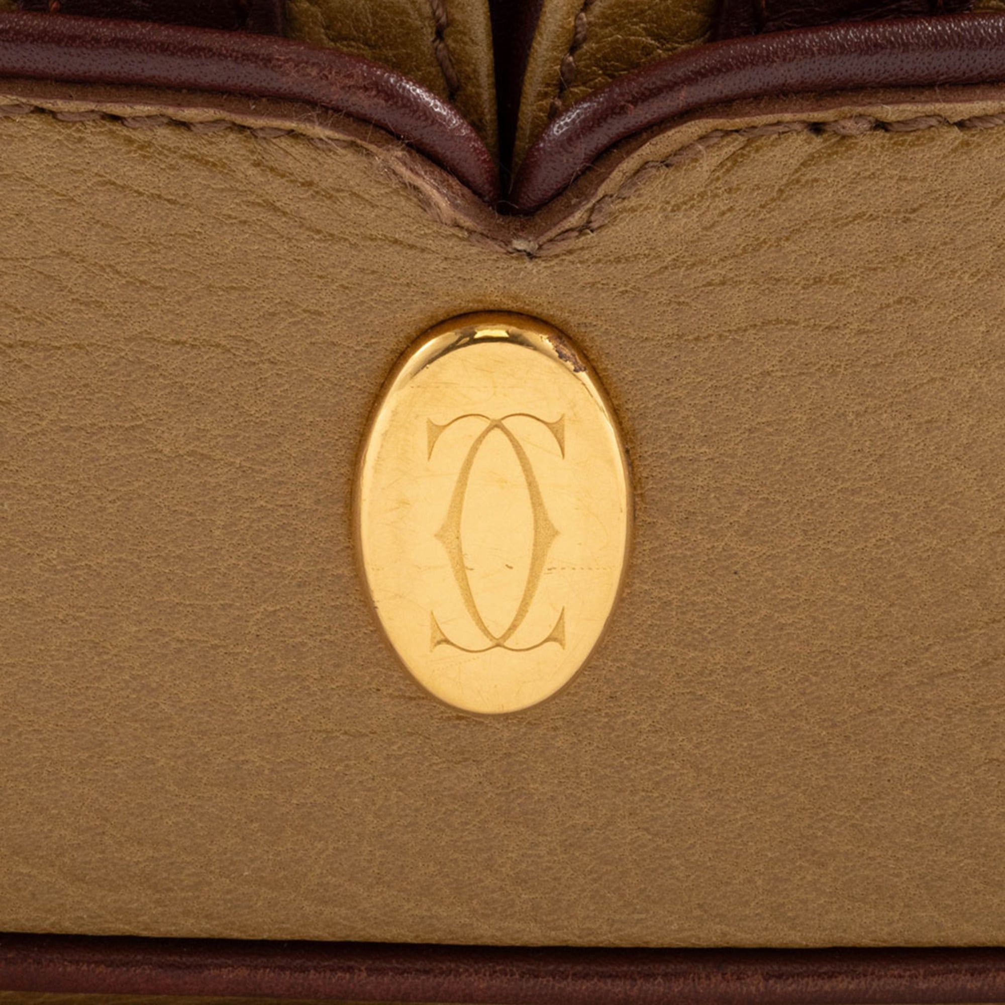 Cartier Cartier Must Line Trinity Shoulder Bag, Leather, Mustard/Bordeaux, Women's Size ONE SIZE - 9 Thumbnail