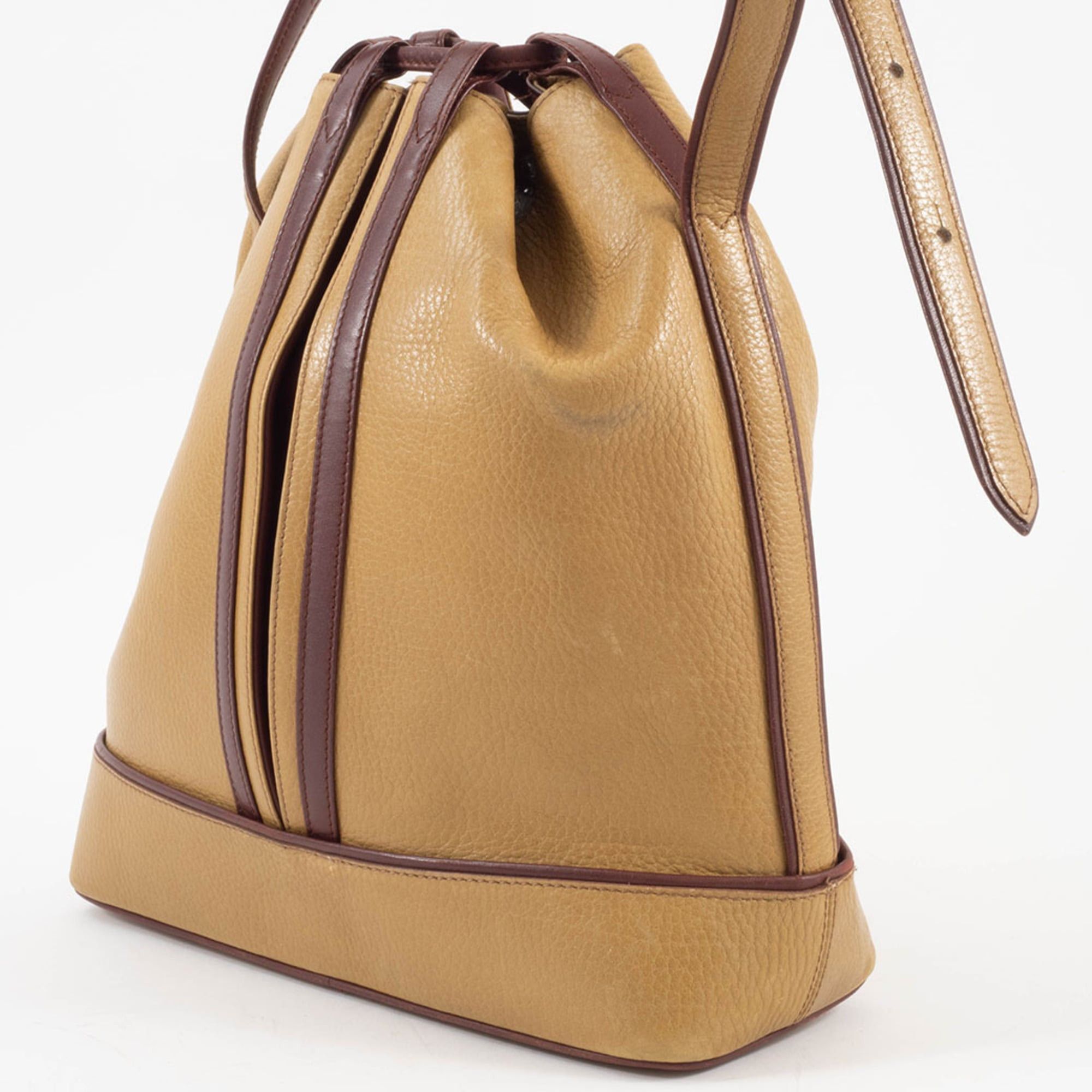 Cartier Cartier Must Line Trinity Shoulder Bag, Leather, Mustard/Bordeaux, Women's Size ONE SIZE - 8 Thumbnail