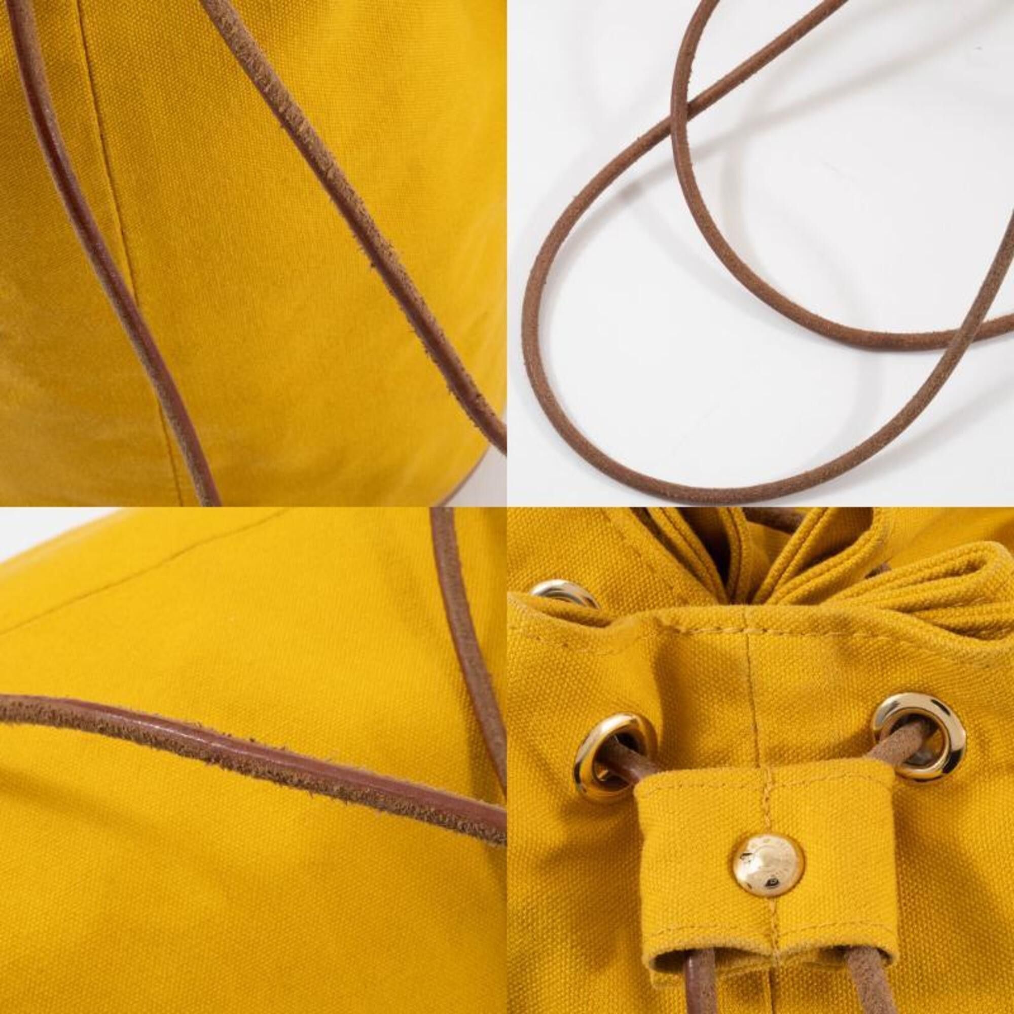 Hermes Hermes Shoulder Bag Polochon Mimil PM 100% Cotton Yellow Size ONE SIZE - 18 Thumbnail