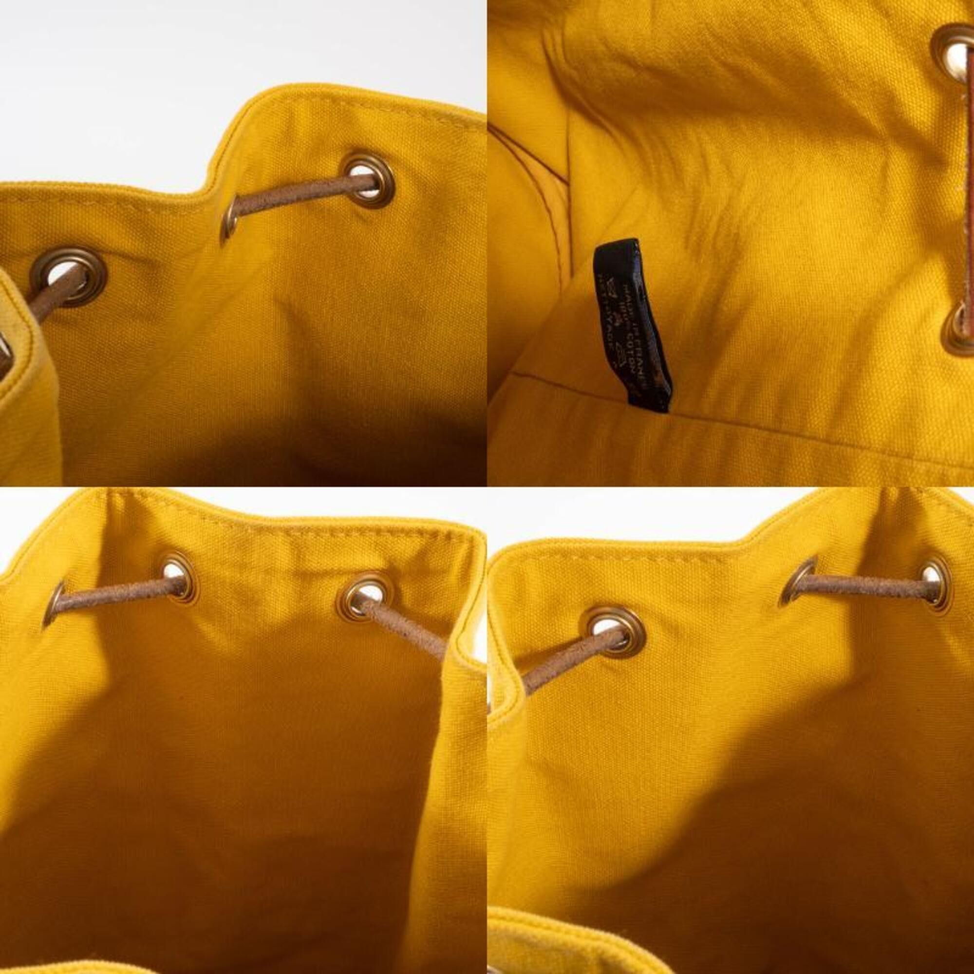 Hermes Hermes Shoulder Bag Polochon Mimil PM 100% Cotton Yellow Size ONE SIZE - 16 Thumbnail