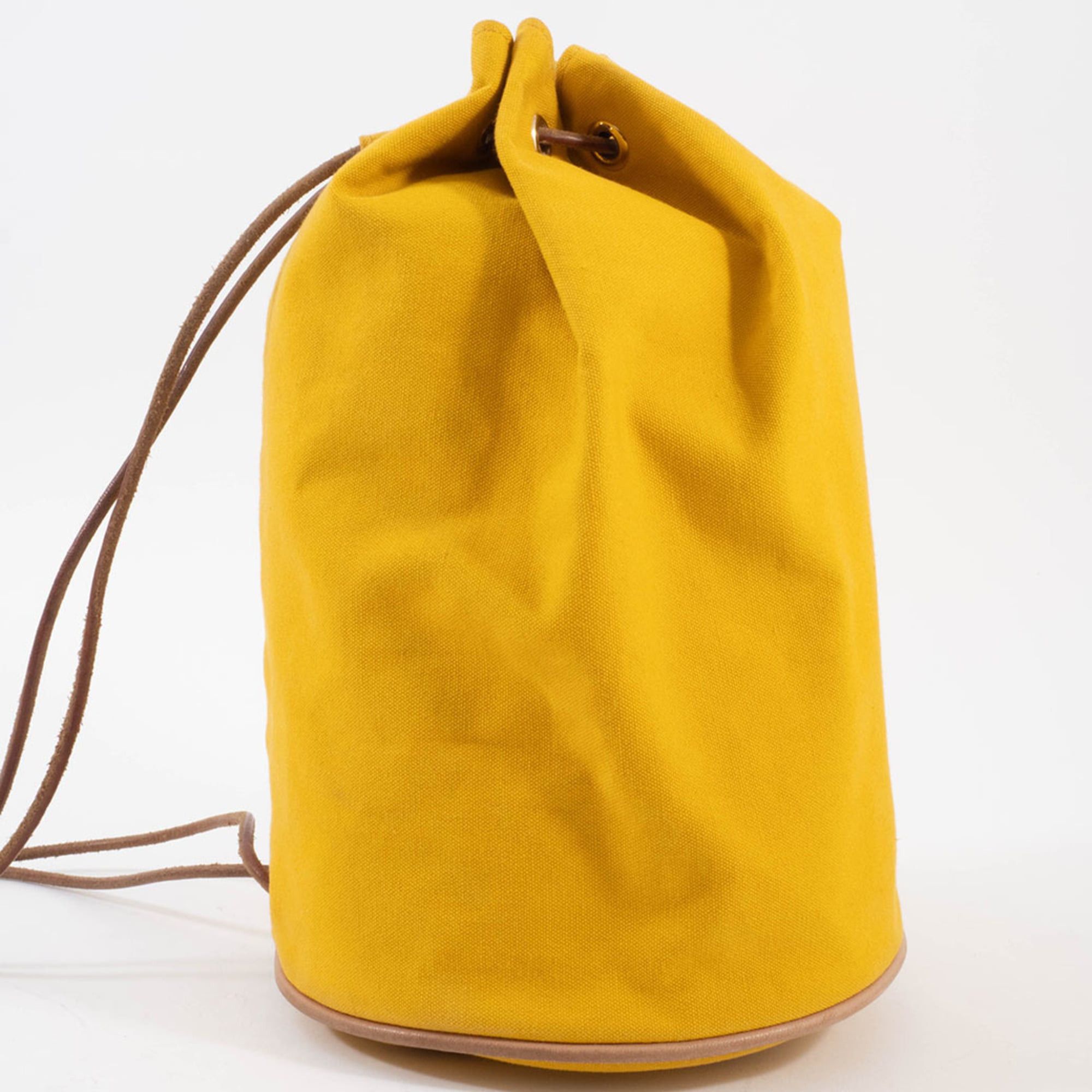 Hermes Hermes Shoulder Bag Polochon Mimil PM 100% Cotton Yellow Size ONE SIZE - 4 Thumbnail