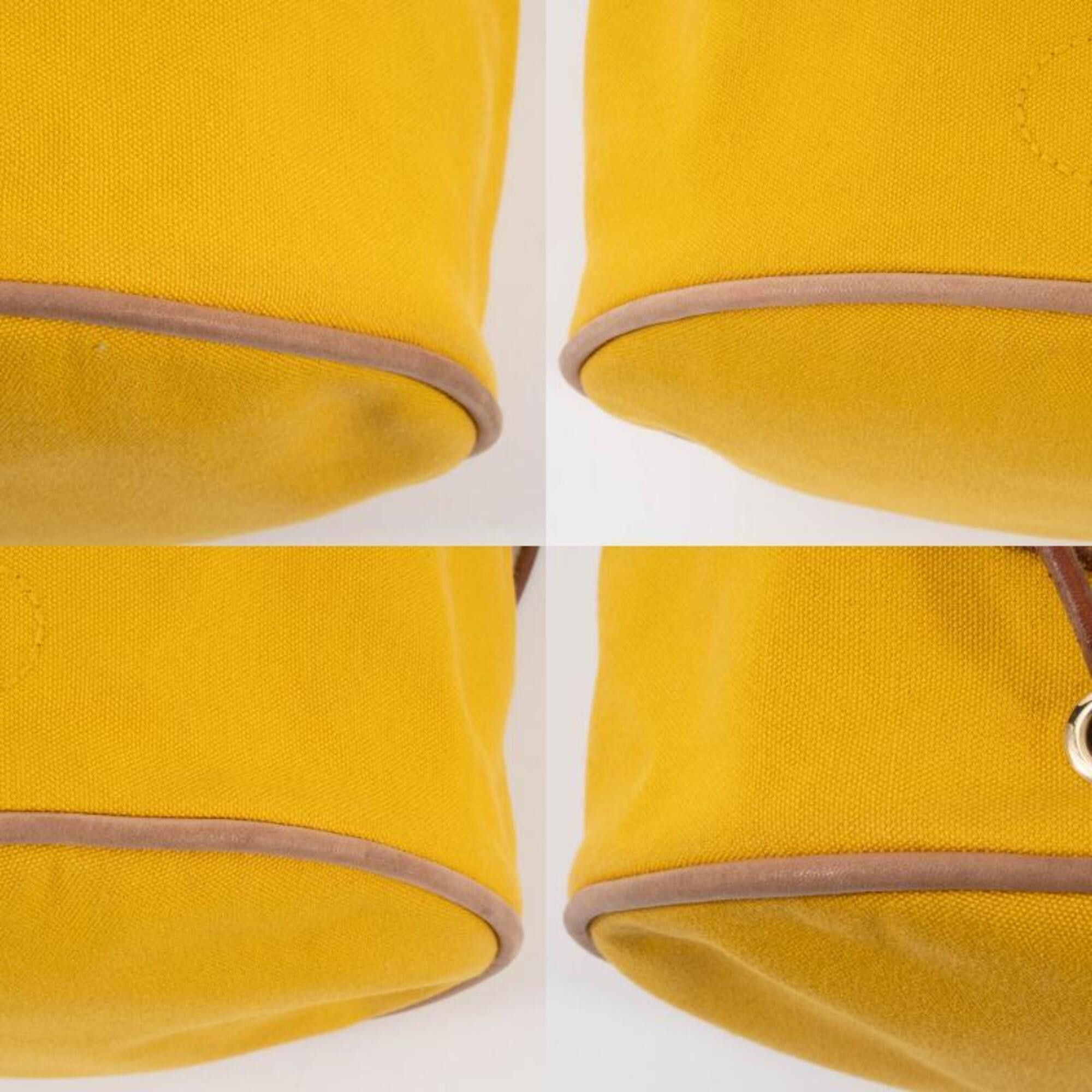 Hermes Hermes Shoulder Bag Polochon Mimil PM 100% Cotton Yellow Size ONE SIZE - 19 Thumbnail