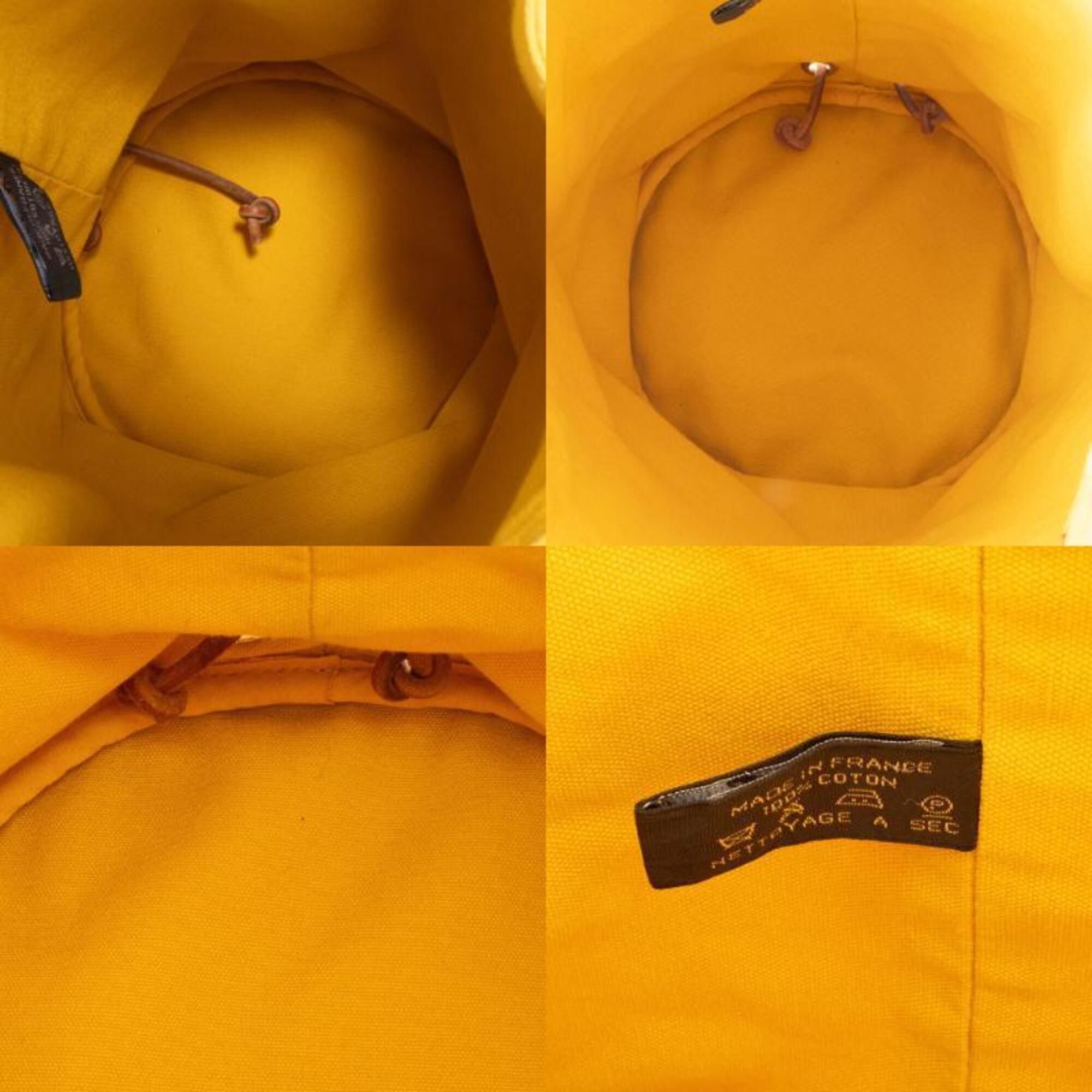 Hermes Hermes Shoulder Bag Polochon Mimil PM 100% Cotton Yellow Size ONE SIZE - 14 Thumbnail