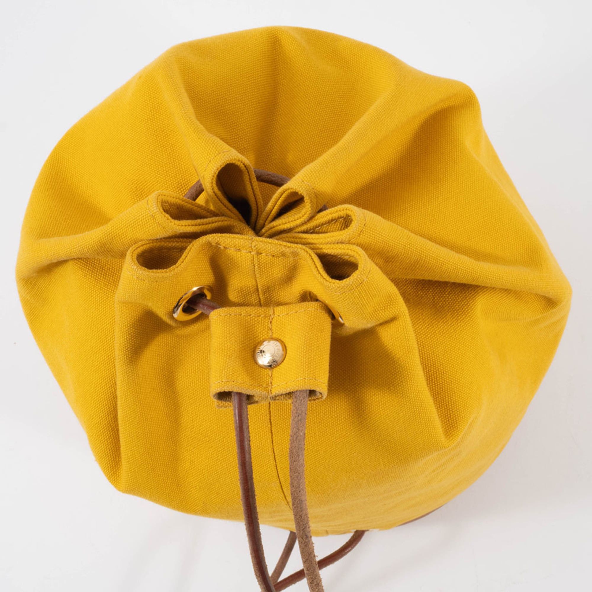 Hermes Hermes Shoulder Bag Polochon Mimil PM 100% Cotton Yellow Size ONE SIZE - 6 Thumbnail