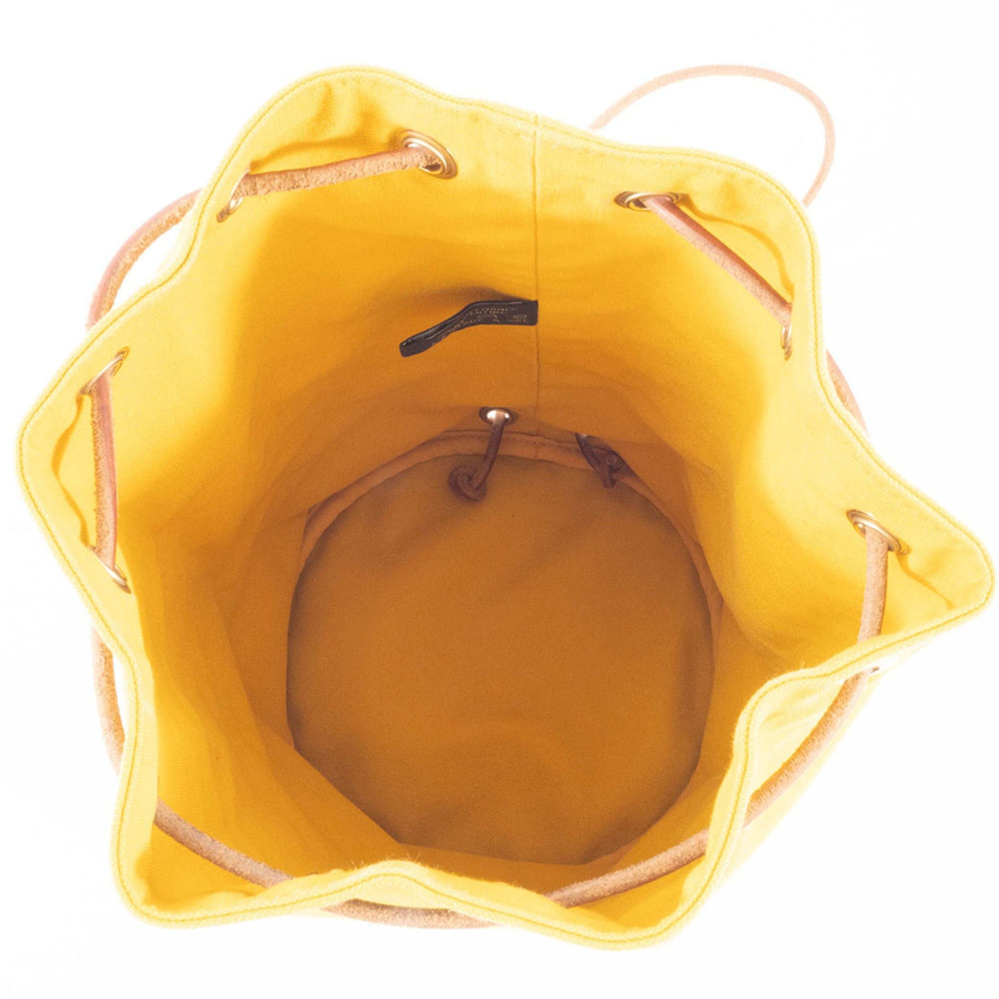 Hermes Hermes Shoulder Bag Polochon Mimil PM 100% Cotton Yellow Size ONE SIZE - 13 Thumbnail