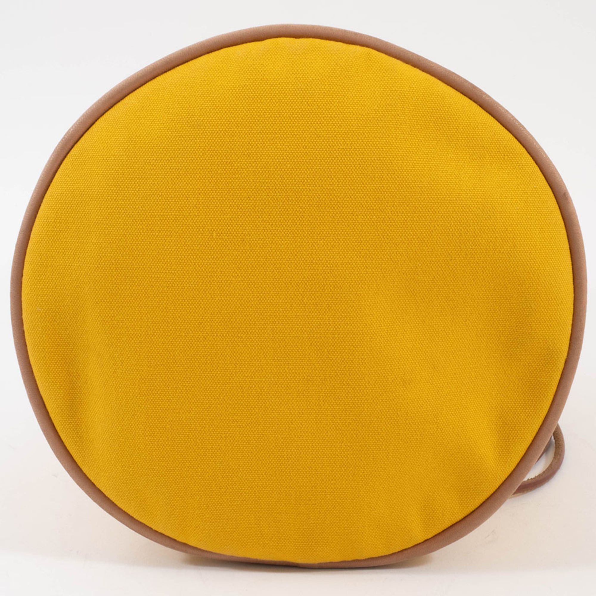 Hermes Hermes Shoulder Bag Polochon Mimil PM 100% Cotton Yellow Size ONE SIZE - 7 Thumbnail