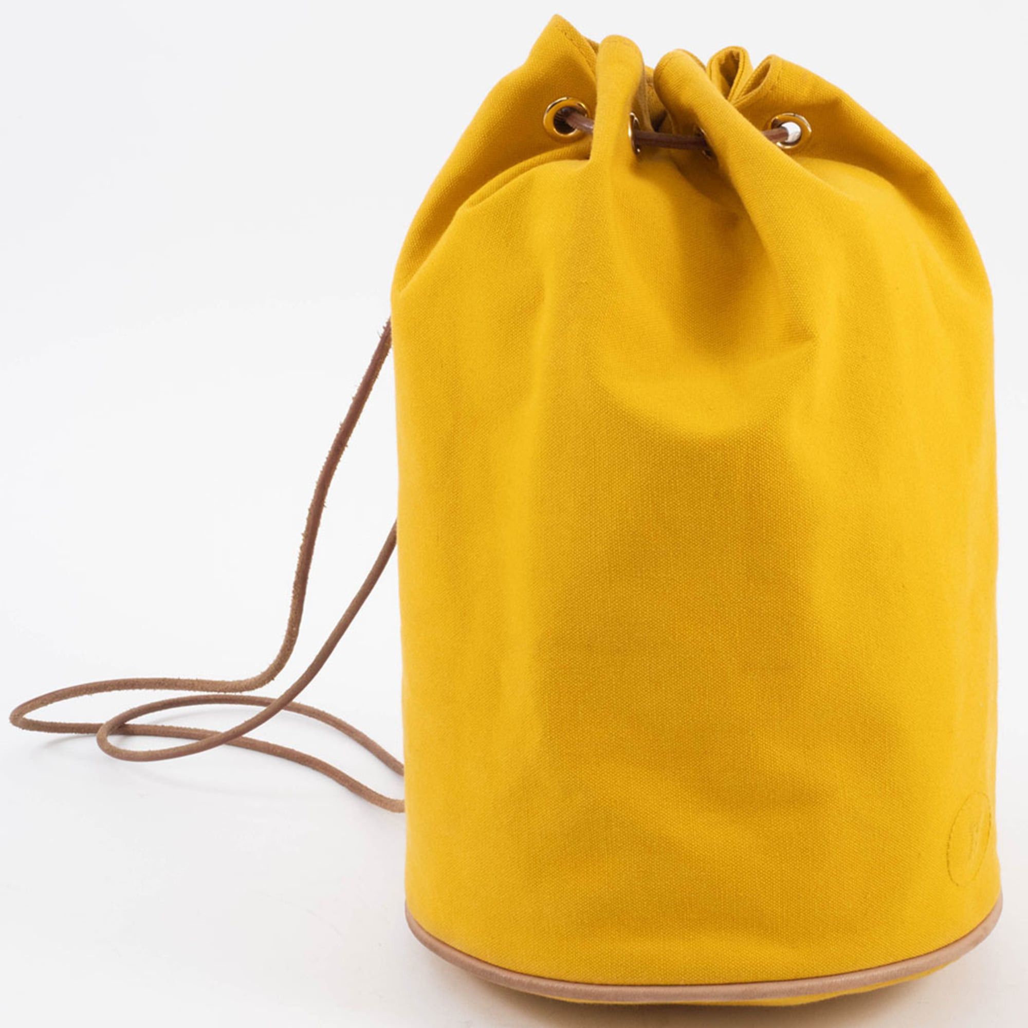 Hermes Hermes Shoulder Bag Polochon Mimil PM 100% Cotton Yellow Size ONE SIZE - 8 Thumbnail