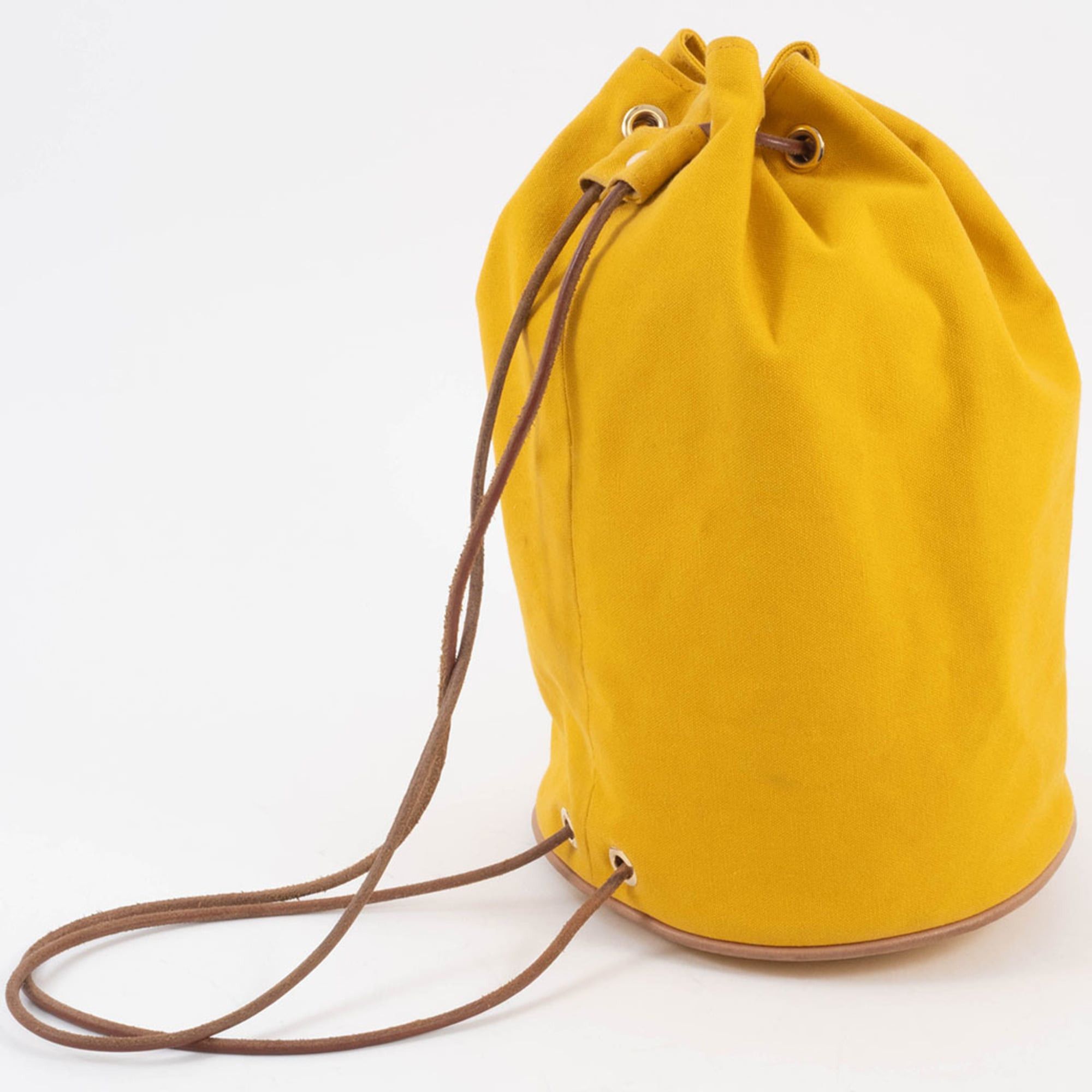 Hermes Hermes Shoulder Bag Polochon Mimil PM 100% Cotton Yellow Size ONE SIZE - 9 Thumbnail