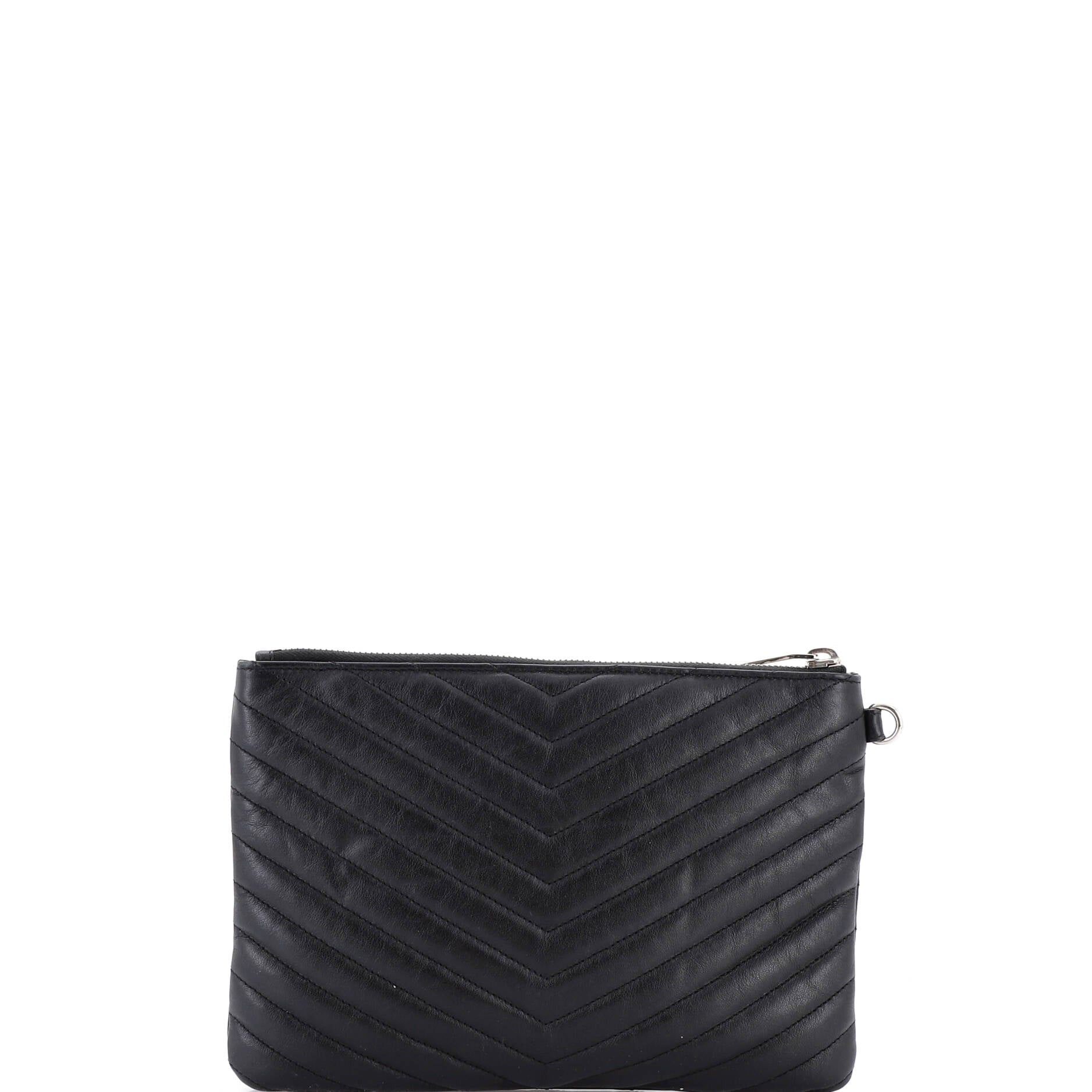 Saint Laurent Paris Classic Monogram Wristlet Pouch Size ONE SIZE - 3 Thumbnail