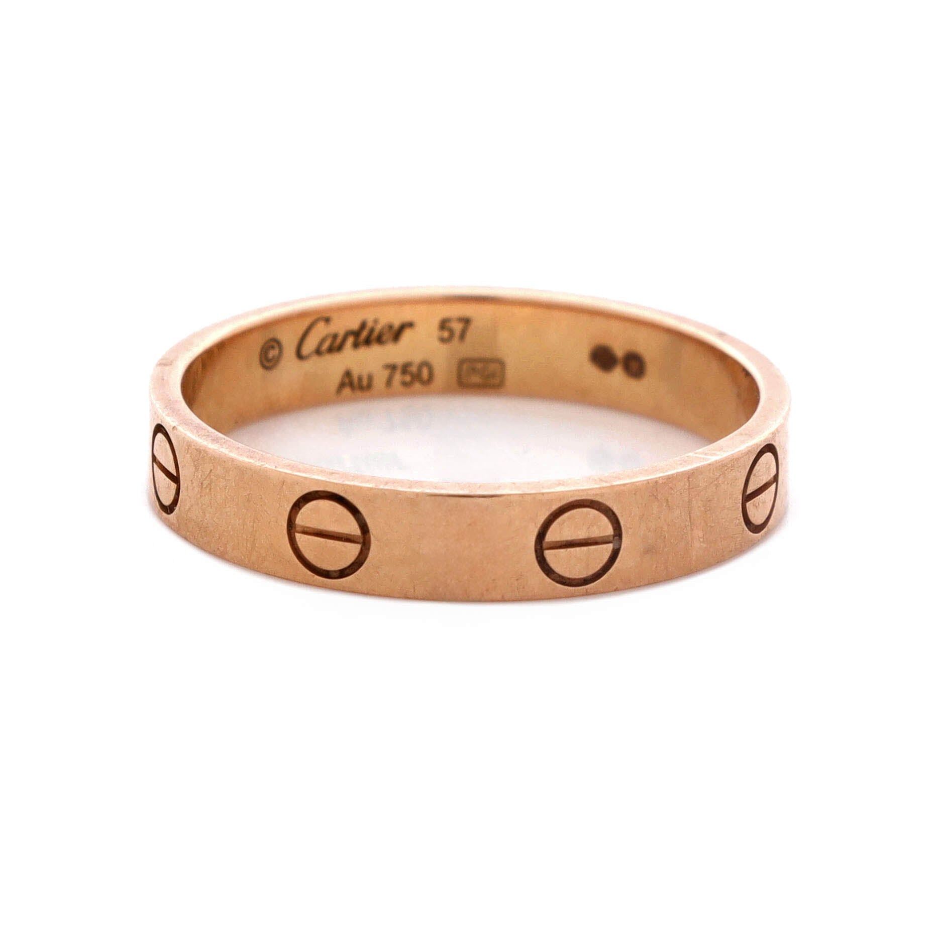 Cartier Love Wedding Band Ring Size ONE SIZE - 3 Thumbnail