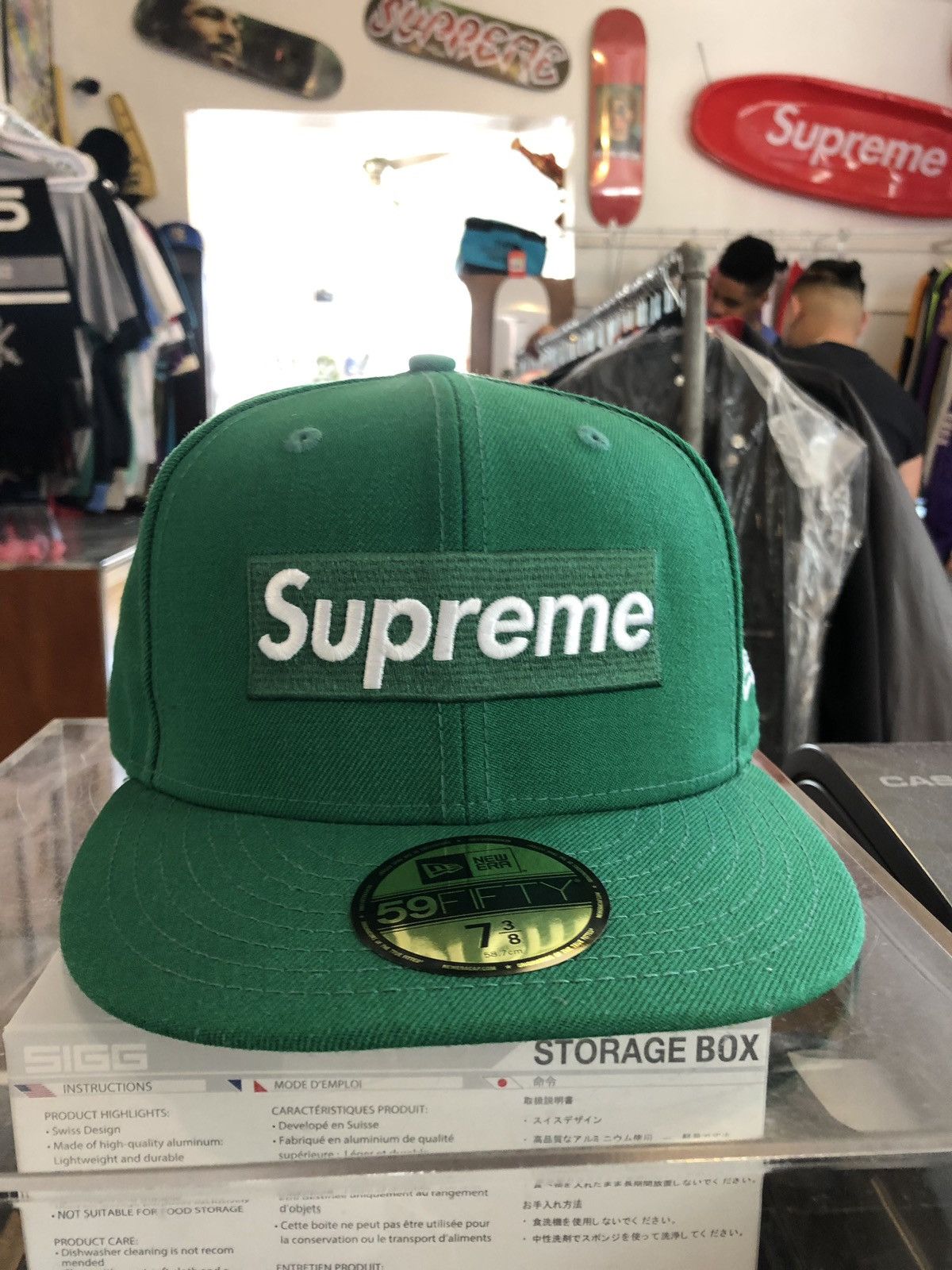 Supreme Supreme Playboy New Era Fitter Hat Green 7 3/8 ss17 10/10 