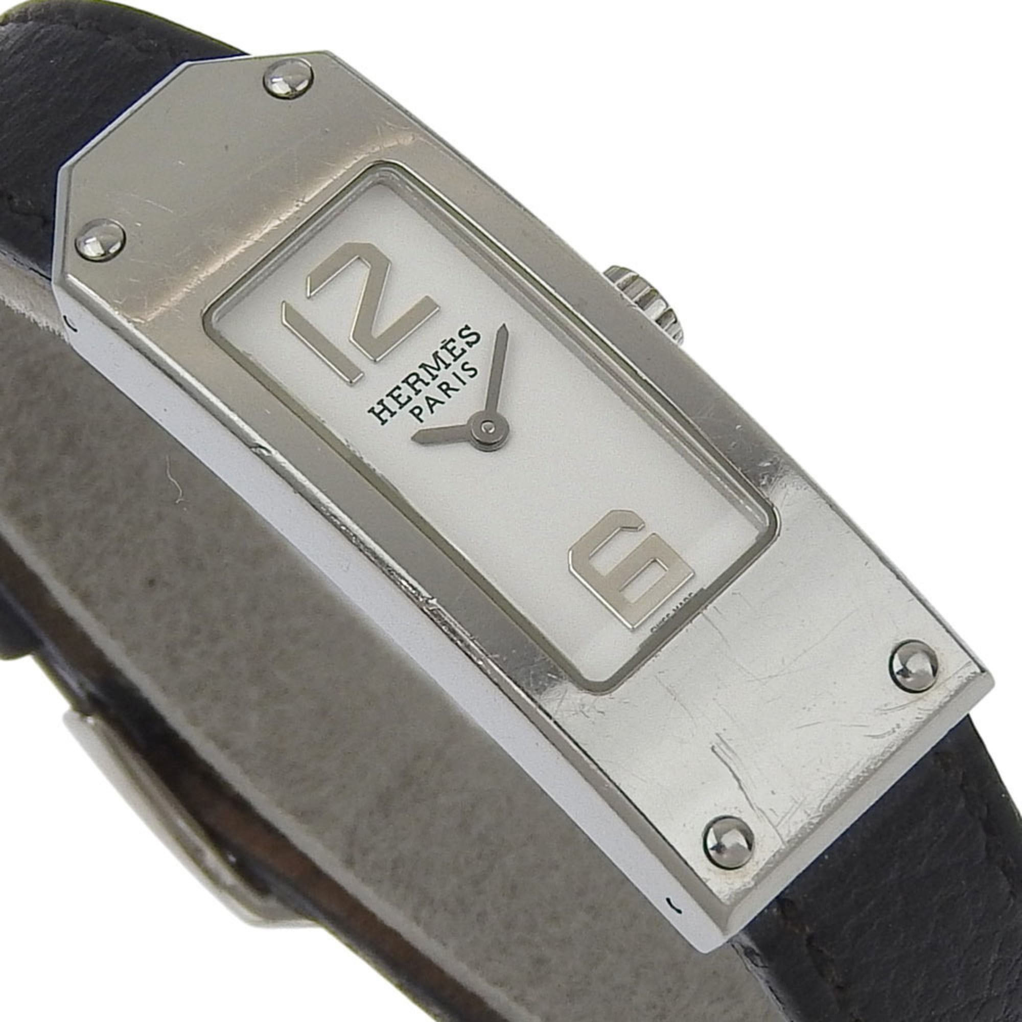 Hermes Hermes Kelly II watch KT1.210, stainless steel, quartz, analog display, white dial, women's watch. Size ONE SIZE - 3 Thumbnail
