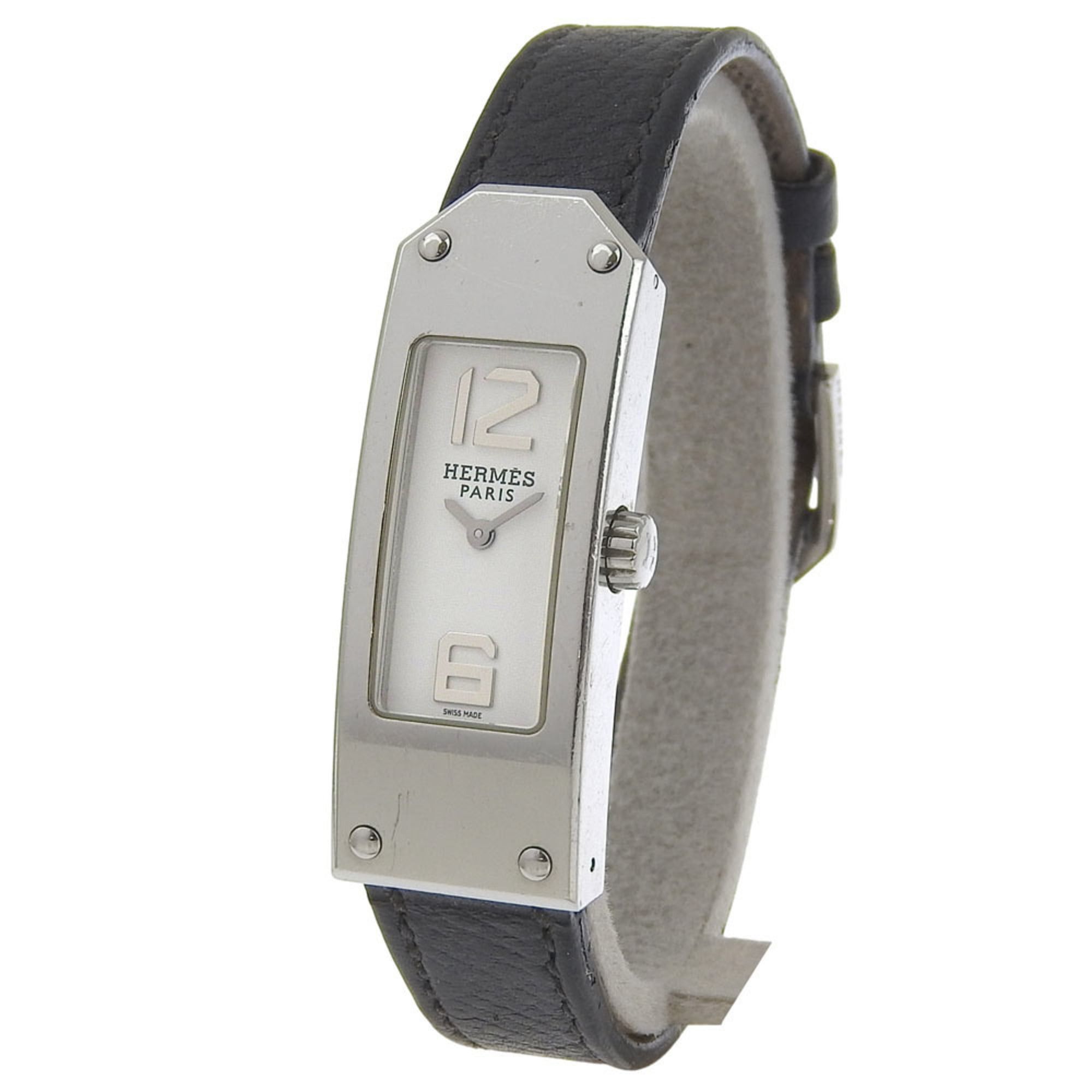 Hermes Hermes Kelly II watch KT1.210, stainless steel, quartz, analog display, white dial, women's watch. Size ONE SIZE - 2 Thumbnail