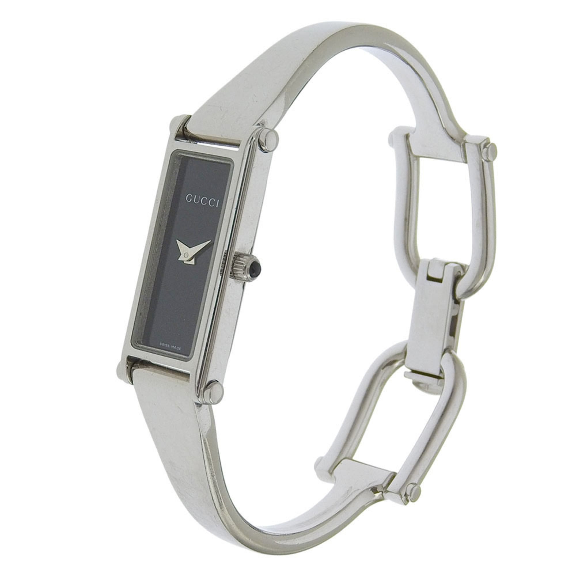 Gucci Gucci watch 1500L stainless steel quartz analog display black dial women's Size ONE SIZE - 2 Thumbnail