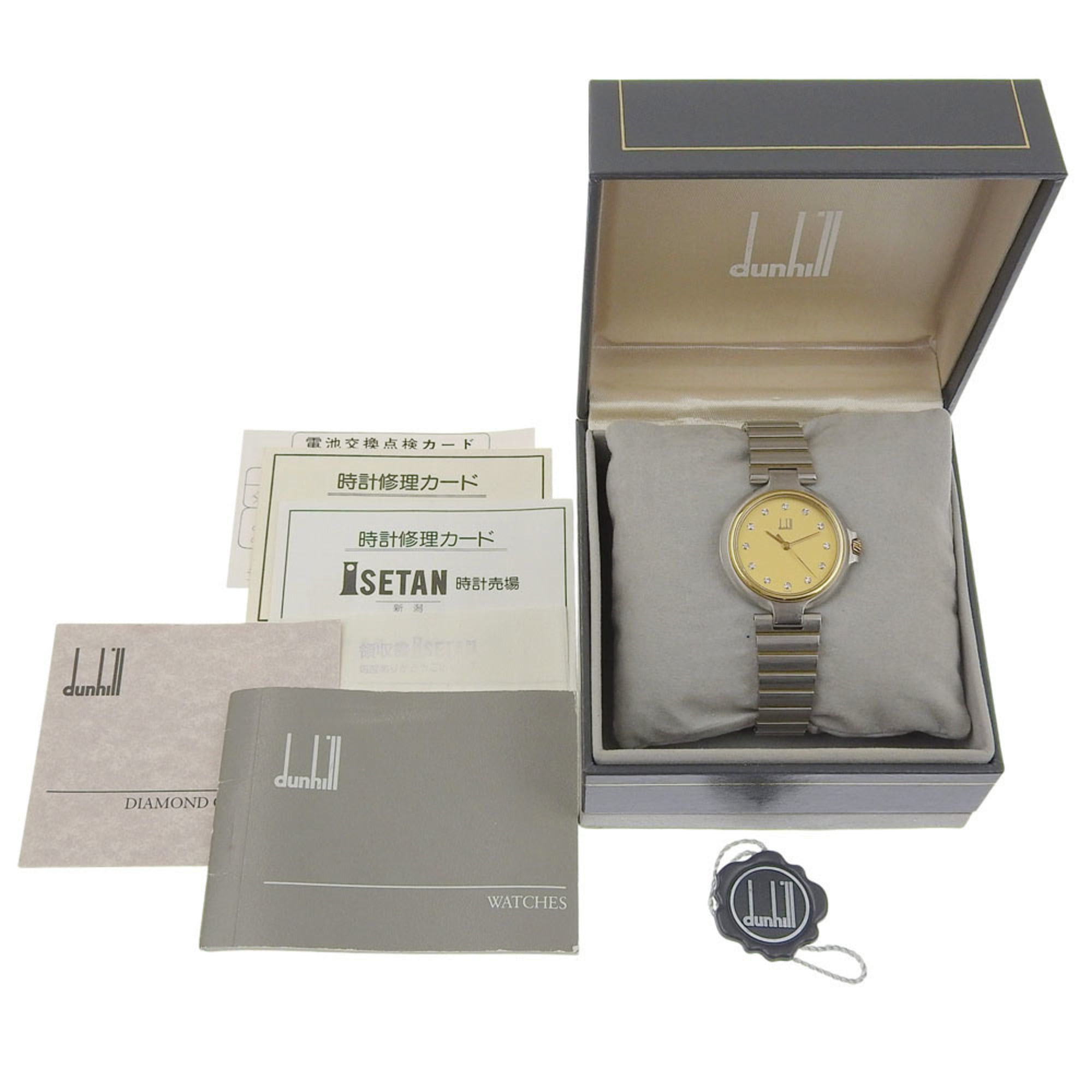 Alfred Dunhill Dunhill 12P Watch, Stainless Steel, Quartz, Analog Display, Ivory Dial, 12P, Unisex Size ONE SIZE - 8 Thumbnail