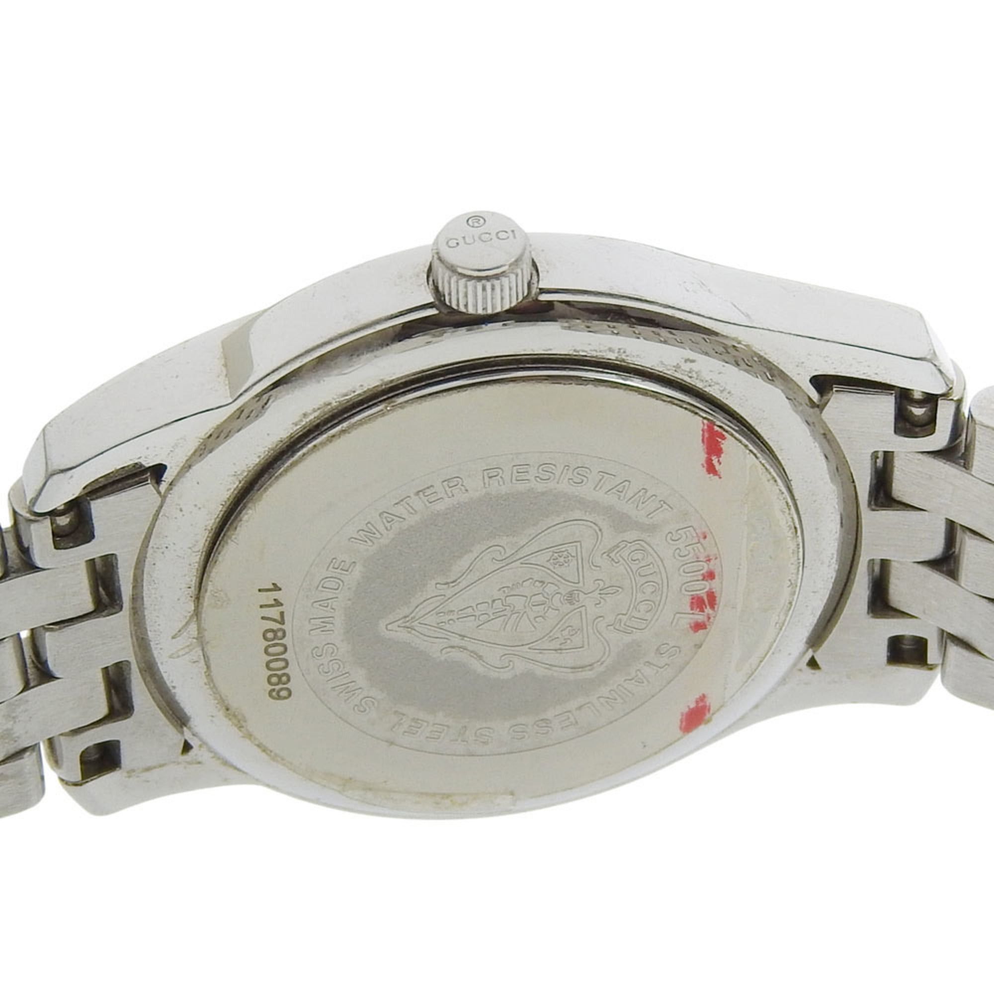 Gucci Gucci 5500L Stainless Steel Quartz Analog Watch with White Mother-of-Pearl Dial for Women Size ONE SIZE - 6 Thumbnail