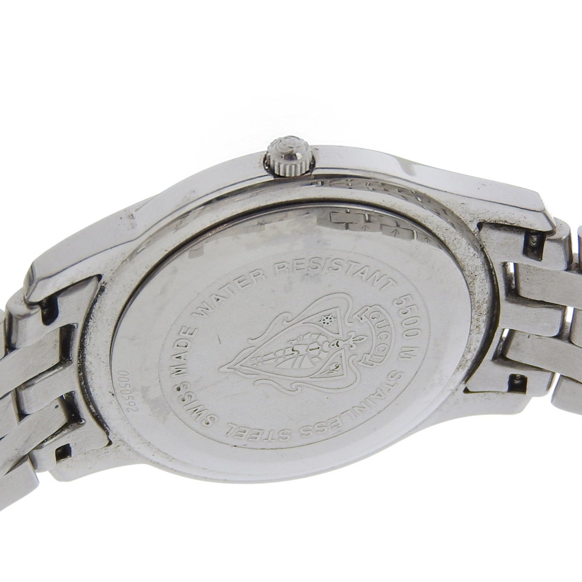 Gucci Gucci 5500M Stainless Steel Watch, Silver, Quartz, Analog Display, Silver Dial, Women's Watch Size ONE SIZE - 6 Thumbnail