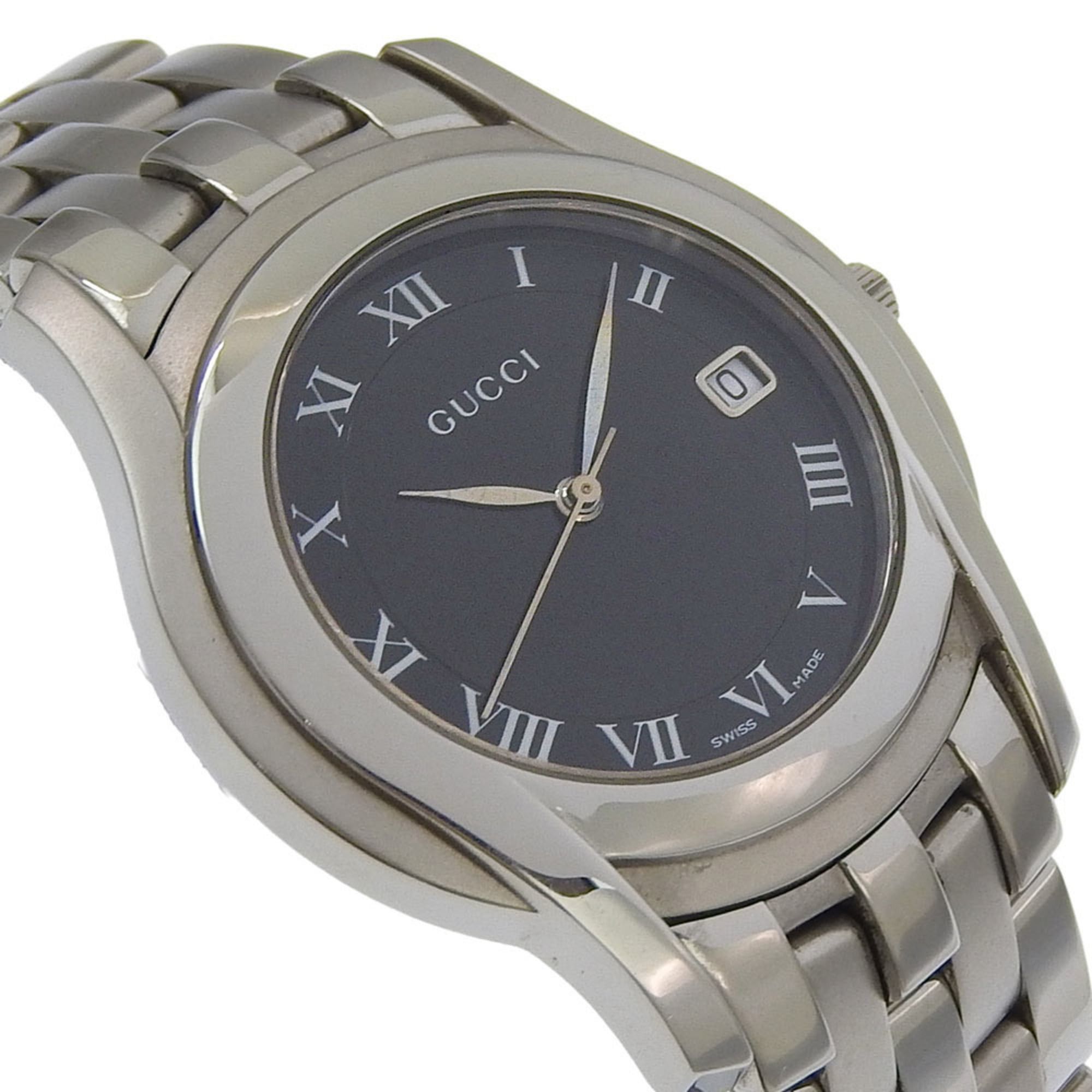 Gucci Gucci 5500M Stainless Steel Black Quartz Analog Watch with Dial for Women Size ONE SIZE - 3 Thumbnail