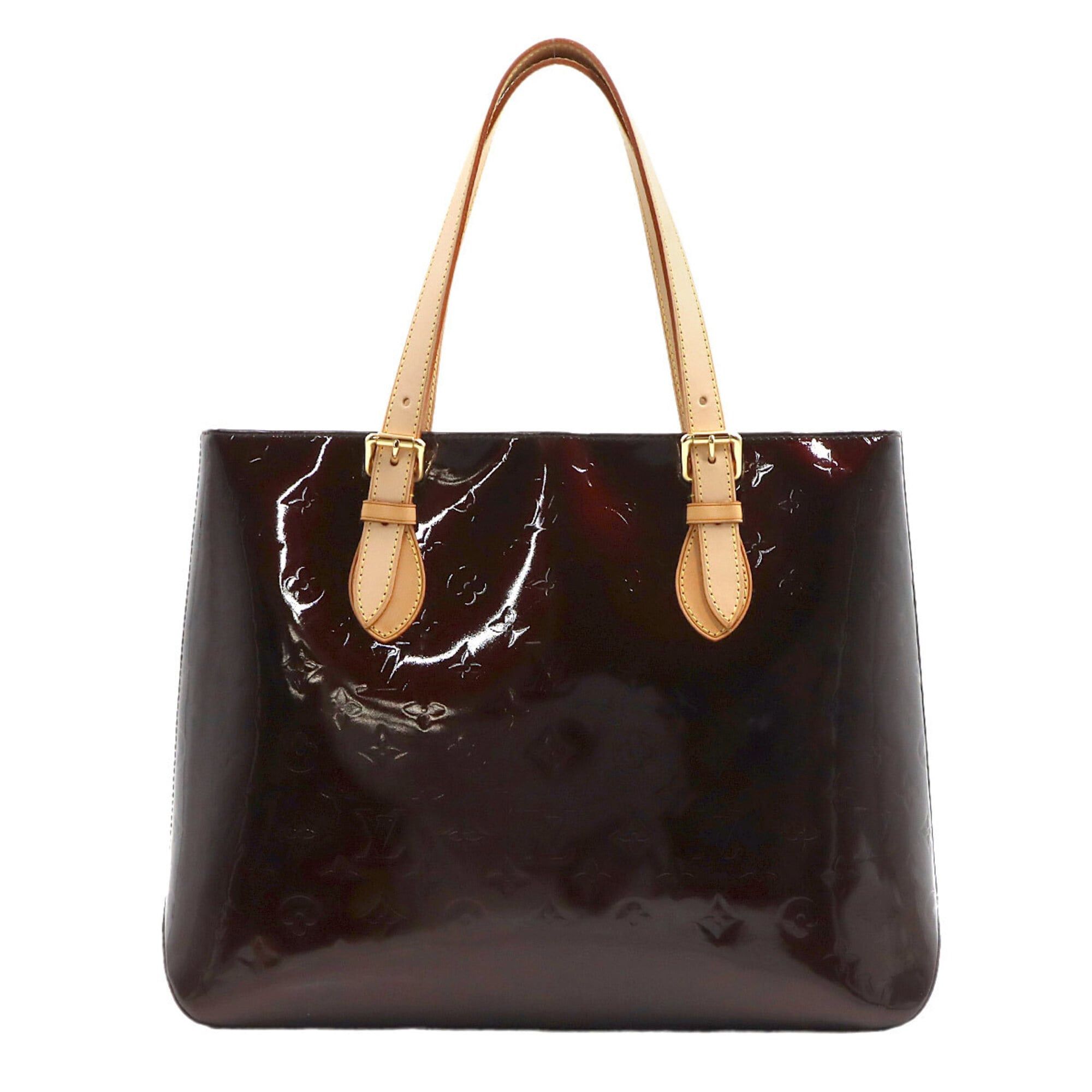 Louis Vuitton Louis Vuitton Monogram Vernis Brentwood Tote Handbag, Leather, Amarante, M91994, Gold Hardware Size ONE SIZE - 2 Thumbnail