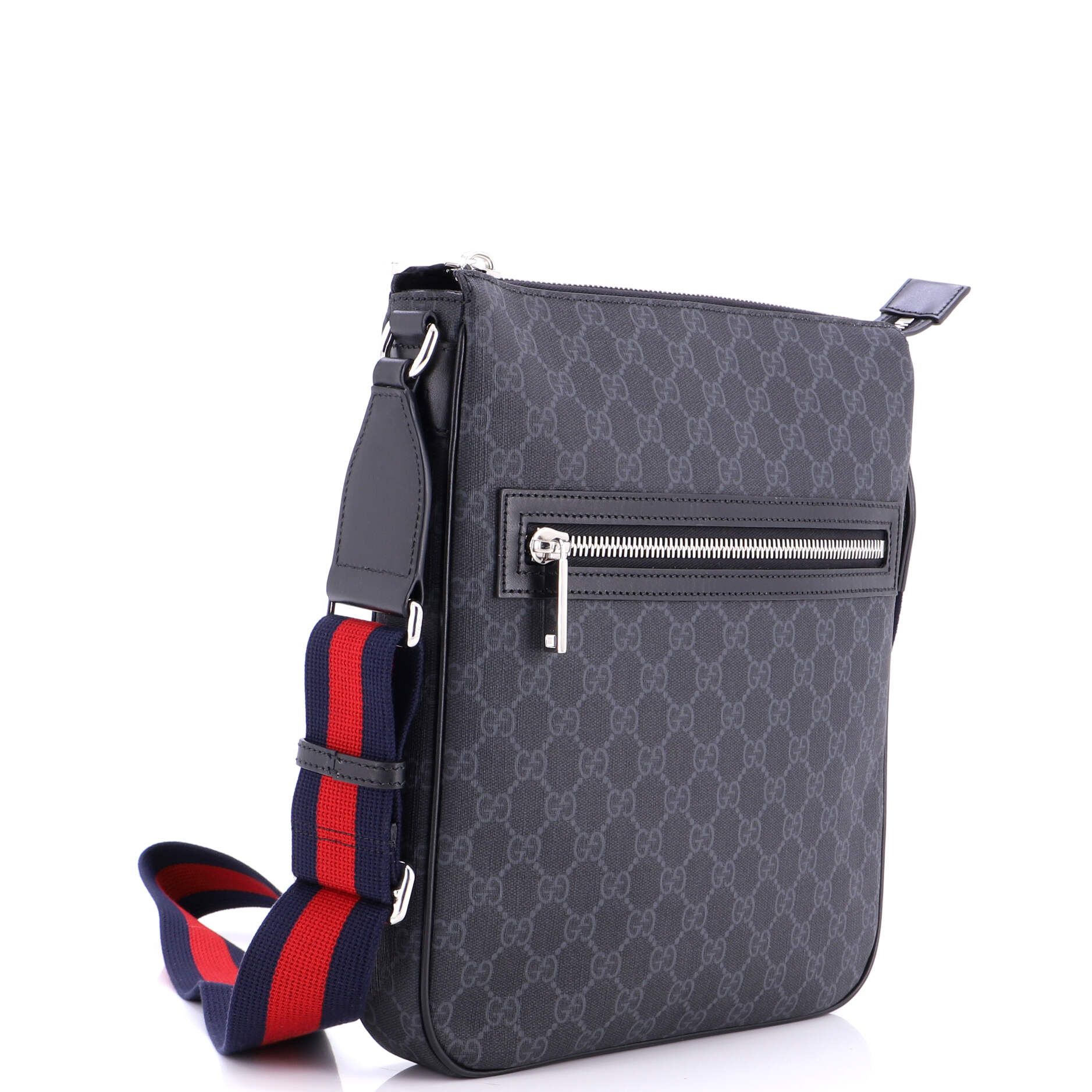 Gucci Web Strap Front Zip Messenger Bag Size ONE SIZE - 2 Thumbnail